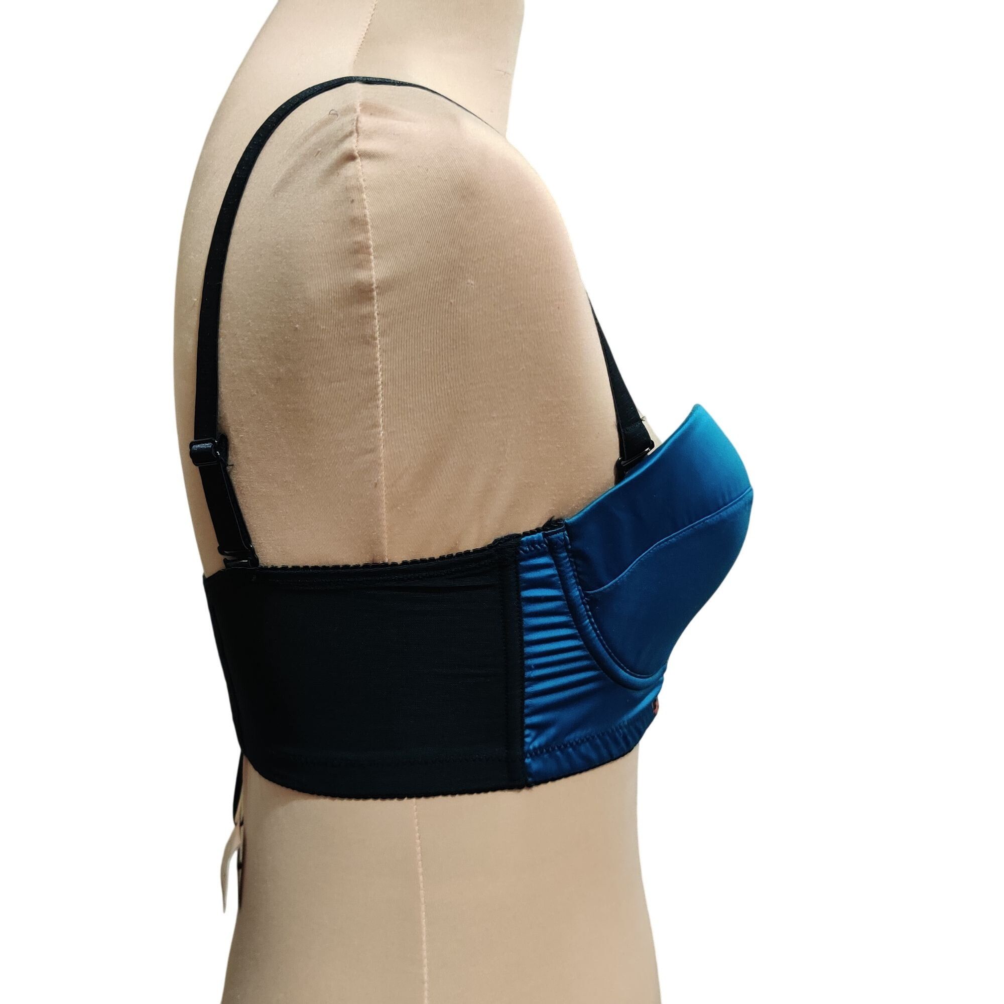 Other Playful Promises 34DD teal satin convertible bra black orang Size ONE SIZE - 8 Thumbnail