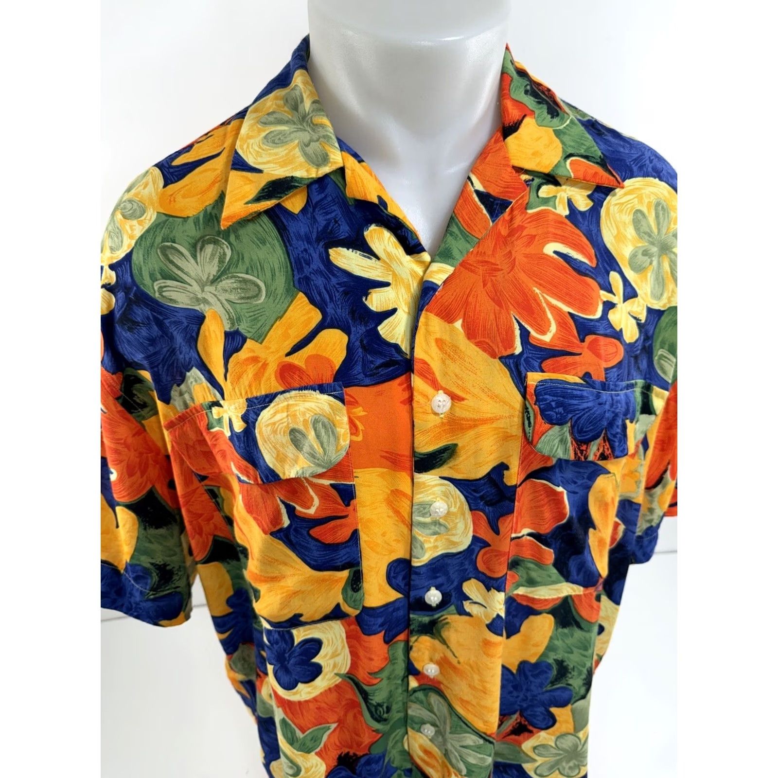 ALOHAS JACK LIPSON Abstract Floral Colorful Hawaiian Aloha Mens L Shirt - Button-Up Short Sleeve Multicolor 90s Womens Mens Boys Girls Size US L / EU 52-54 / 3 - 2 Thumbnail
