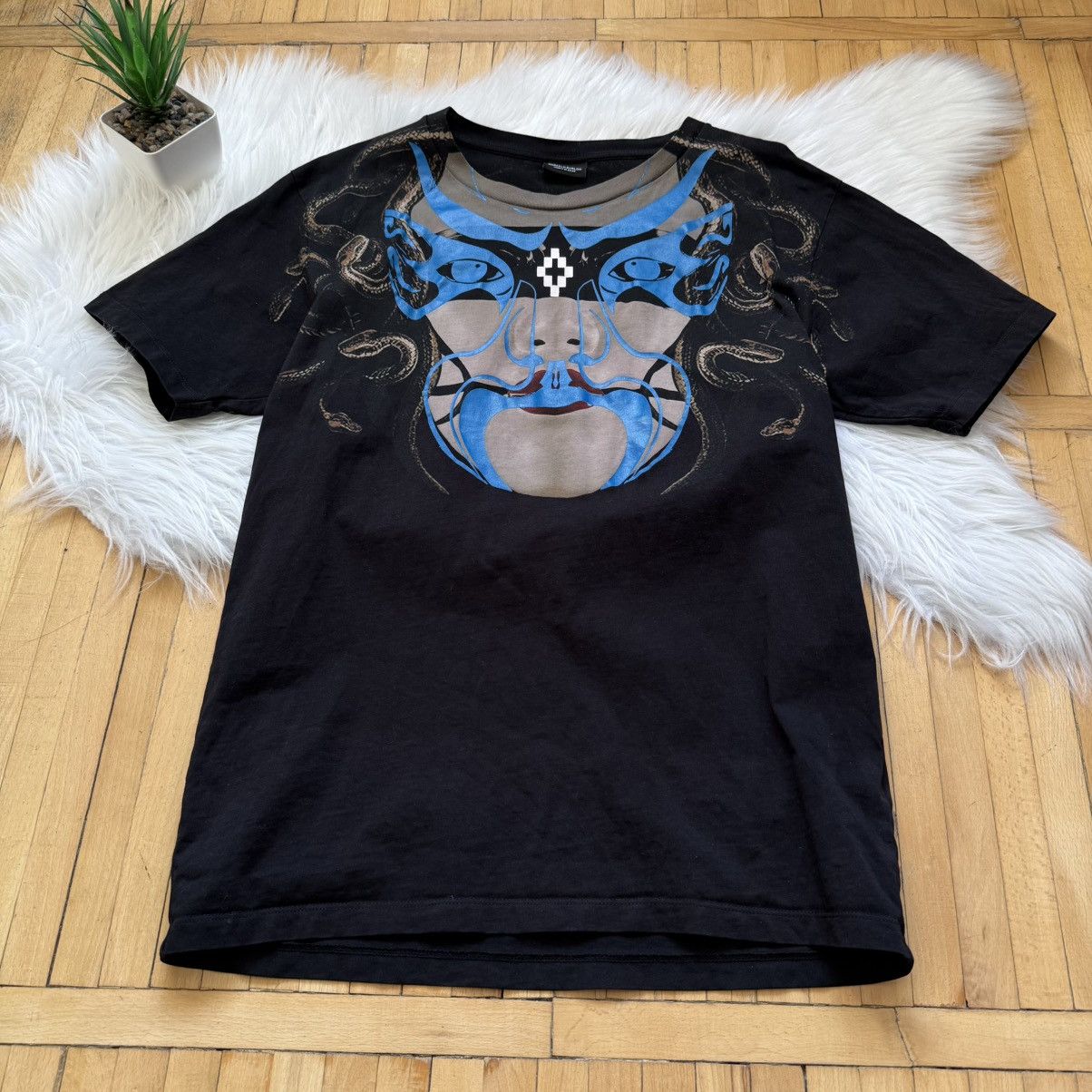 Marcelo Burlon 📌 Crazy Marcelo Burlon Y2K Medusa Graphic T-Shirt Size US XXS / EU 40 - 3 Thumbnail