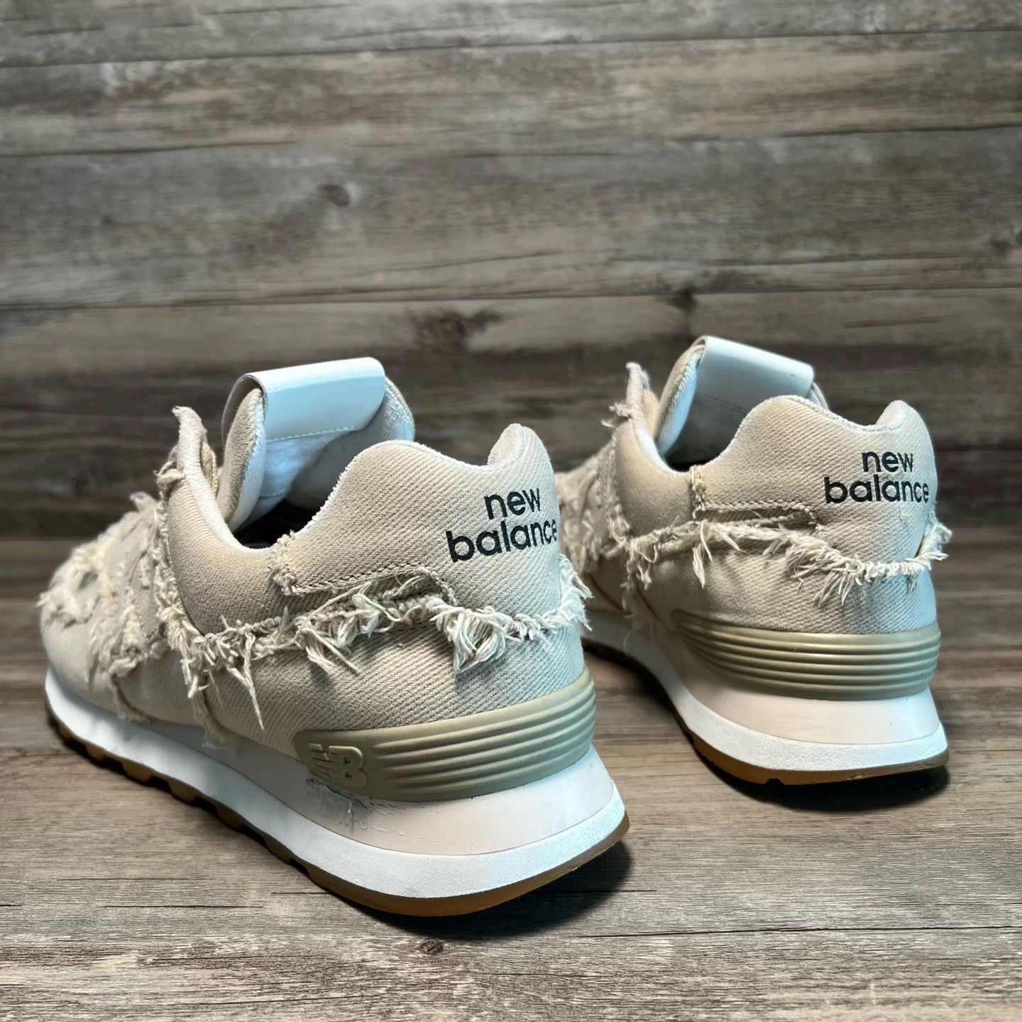 Miu Miu × New Balance Miu Miu x NB 574 Khaki Brown Tassel 41 97 Size US 8 / EU 41 - 4 Thumbnail