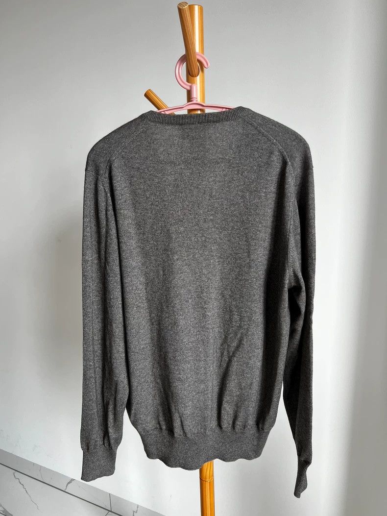 Loro Piana LORO PIANA Gray silk cashmere blended v-neck sweater Size US L / EU 52-54 / 3 - 2 Thumbnail