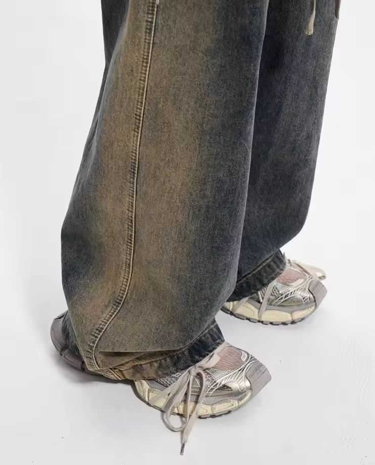 Japanese Brand × Jean Baggy Washed Zipper Gradient Vintage Denim Jeans Size US 30 / EU 46 - 7 Thumbnail