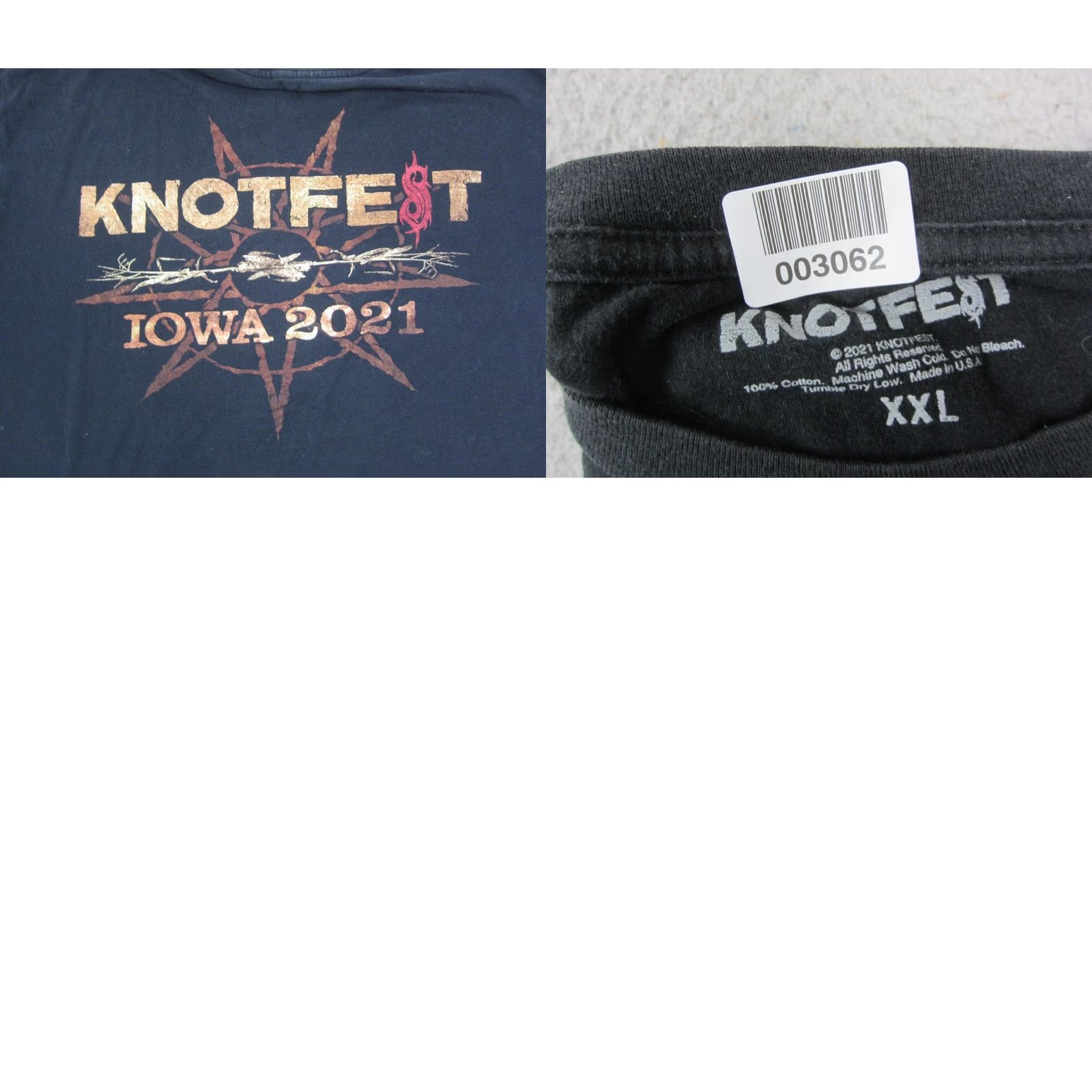 Vintage Slipknot Shirt Adult 2XL Black Knotfest Band Music Festival Mens USA 2021 Size US XXL / EU 58 / 5 - 8 Thumbnail