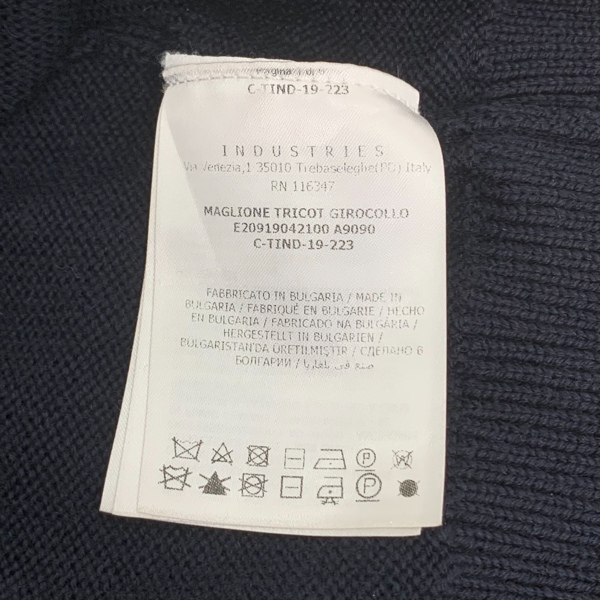 Moncler Moncler Maglione Tricot Colorblock Logo Embroidered Wool Cre Size US M / EU 48-50 / 2 - 5 Thumbnail