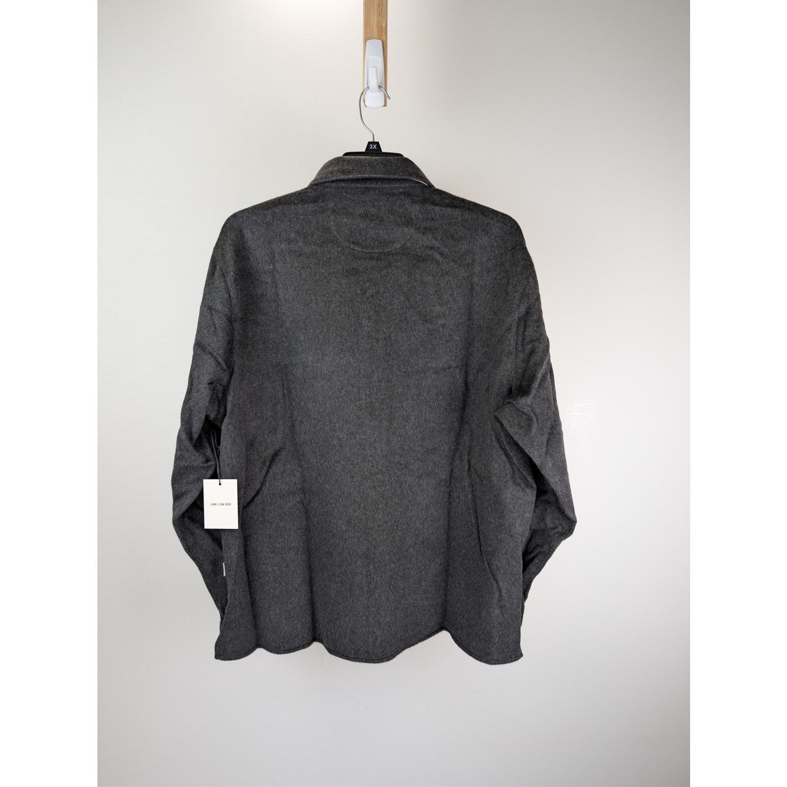 Aime Leon Dore o1rshd1 Cashmere Field Shirt in Graphite Size US XL / EU 56 / 4 - 9 Thumbnail