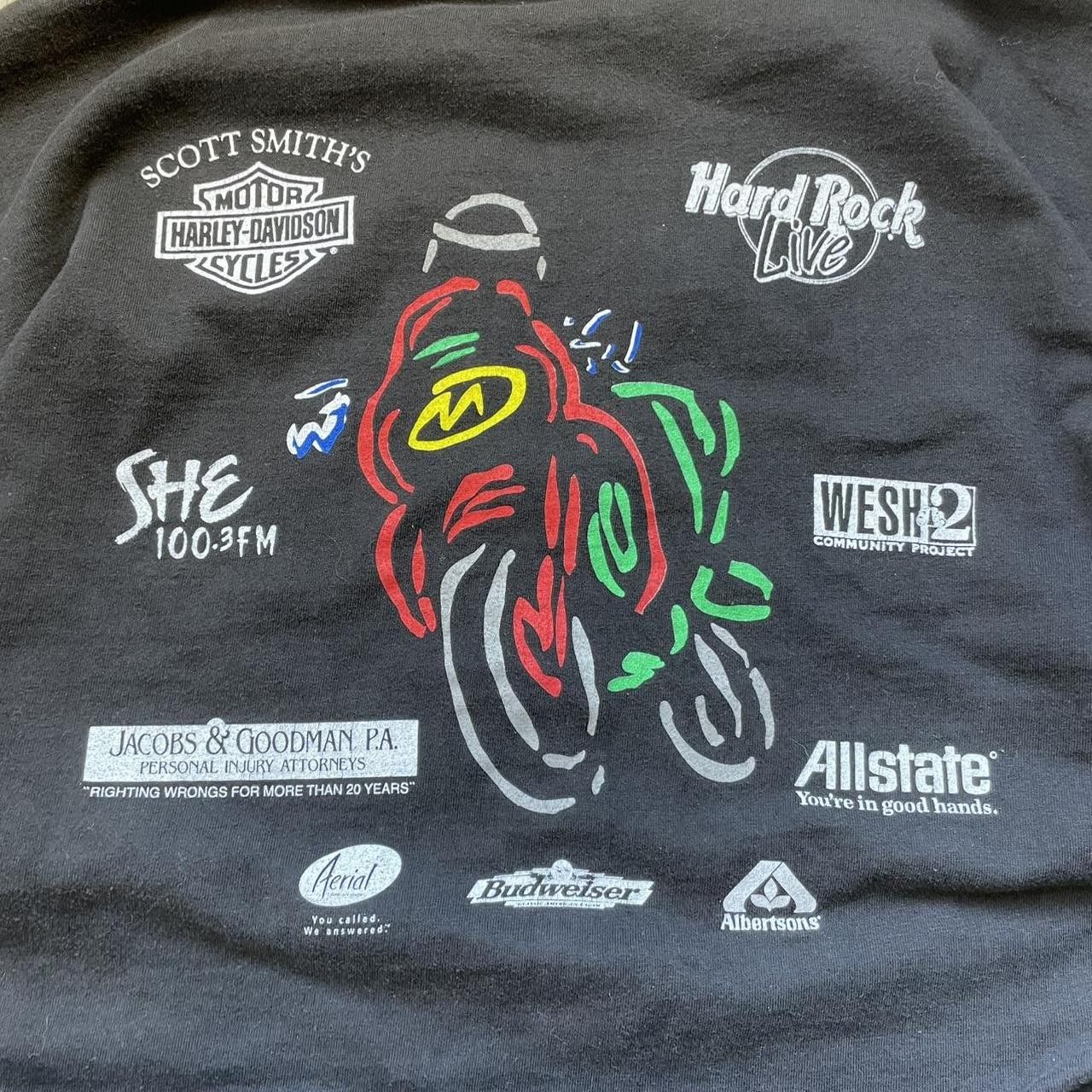 Harley Davidson × Vintage Vintage Y2K 90's Bikers for Babies Harley Davidson Tee Size US XL / EU 56 / 4 - 2 Thumbnail
