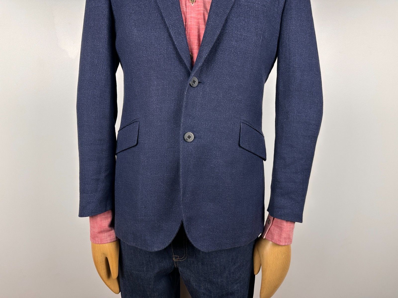 Other Bladen Bros Larlequin Blazer Navy Linen Men's Size 38 Size 38R - 3 Thumbnail