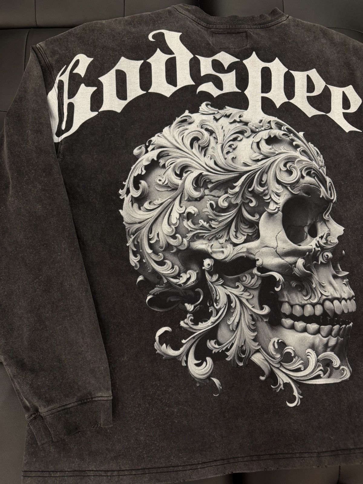 Godspeed Size XL - GodSpeed FloralSkull L/S Tee Black Size US XL / EU 56 / 4 - 6 Thumbnail