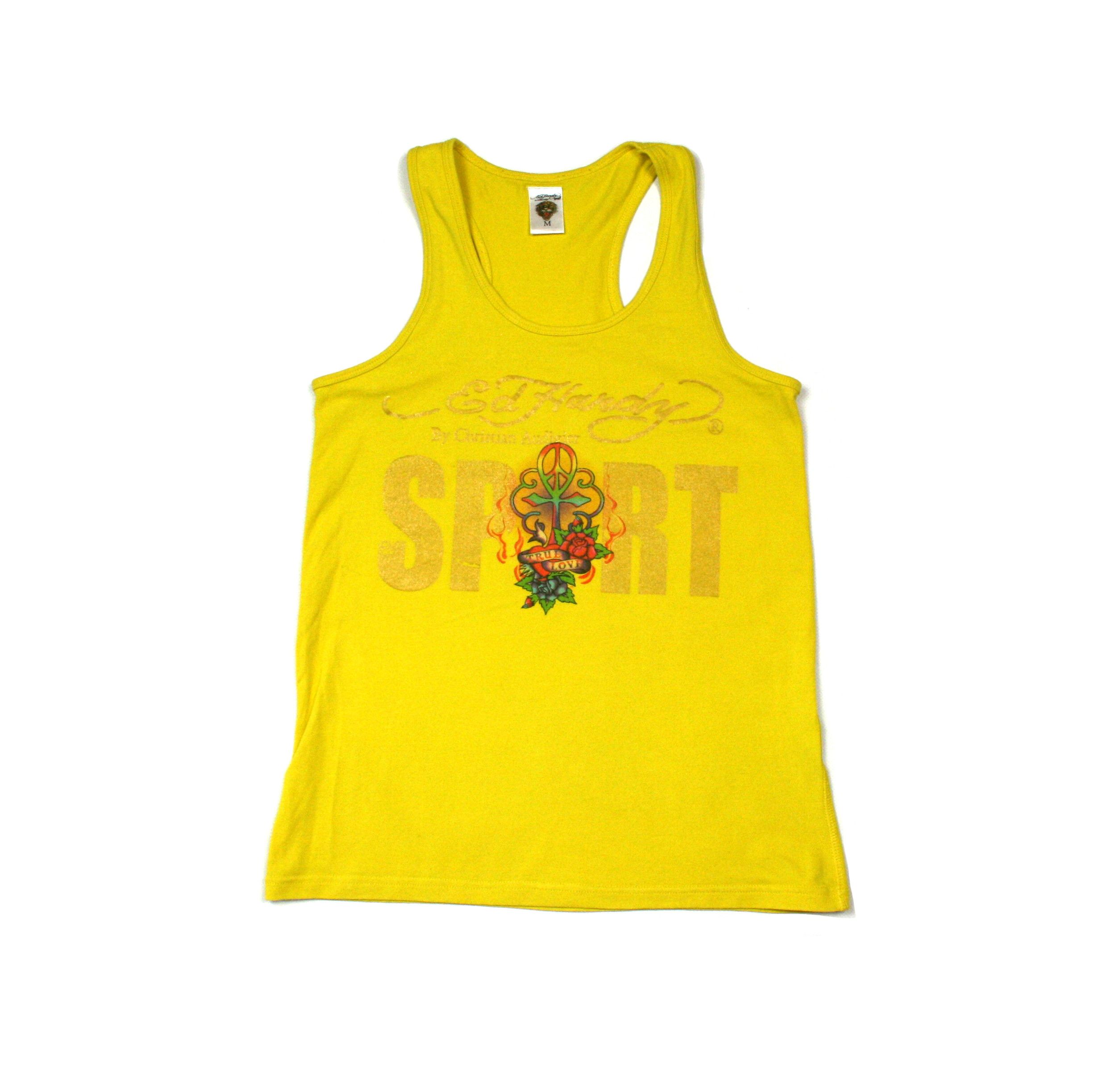 Ed Hardy 00S Tattoo Big Logo Y2K Tank Top Vintage Size M / US 6-8 / IT 42-44 - 1 Thumbnail
