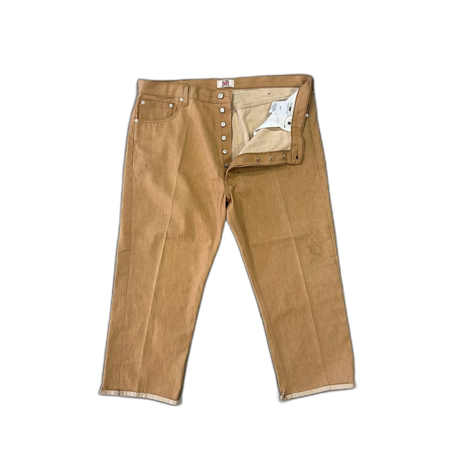 Levi's Vintage Levis 501 Men's Jeans Size 42x32 Straight Leg Brown Size US 42 / EU 58 - 2 Thumbnail
