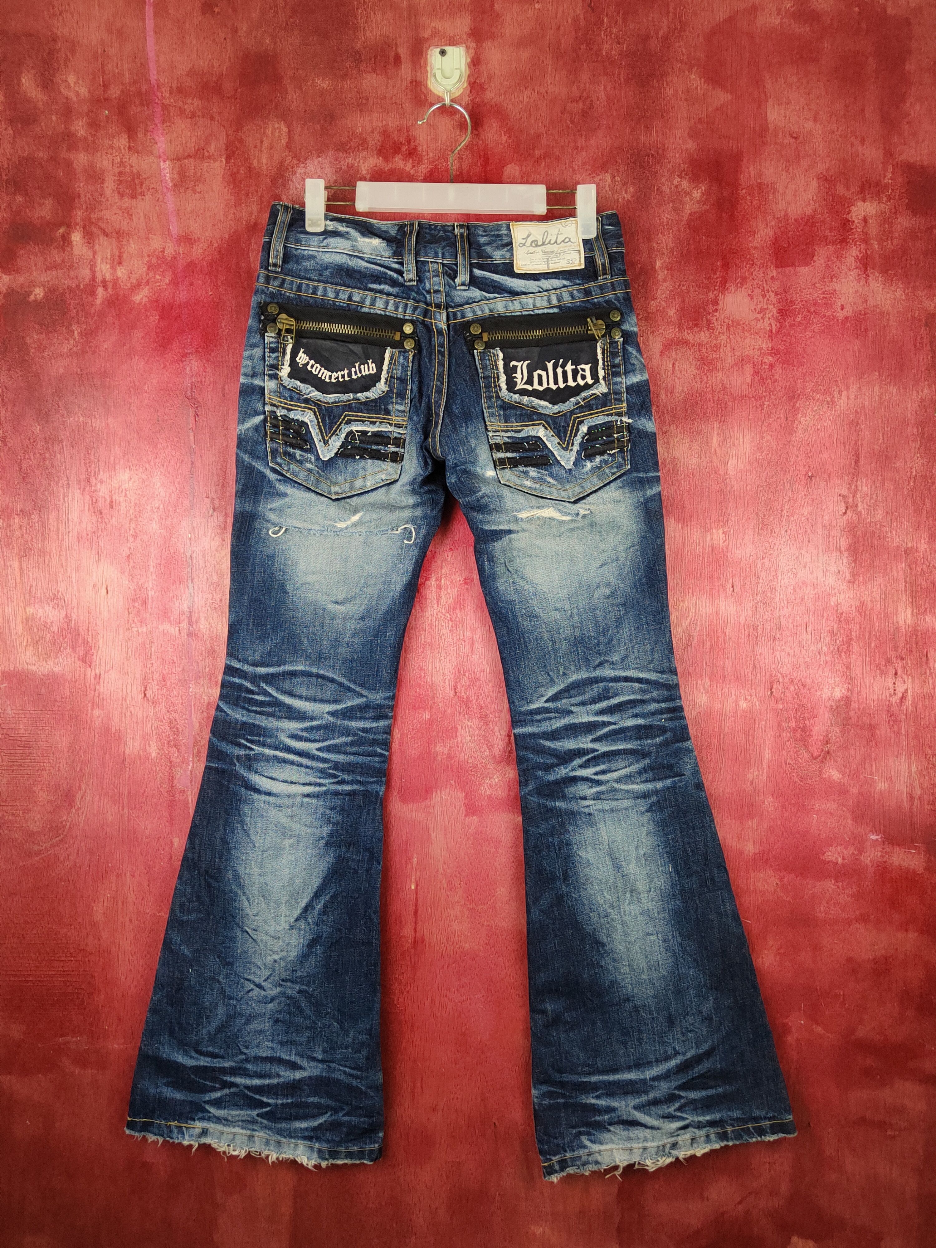 DL Lolita Distressed faded ripped Bootcut jeans Denim #S1539