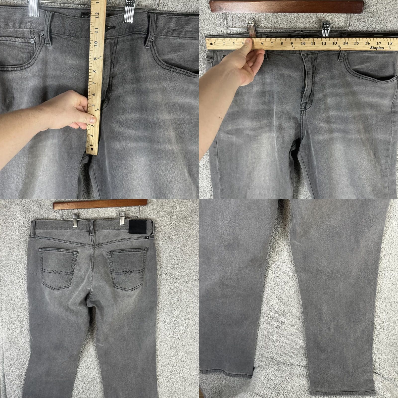 Lucky Brand Lucky Brand Jeans Mens 40x32 Gray 221 Original Straight Denim Casual Pants Jeans Size US 40 / EU 56 - 9 Thumbnail