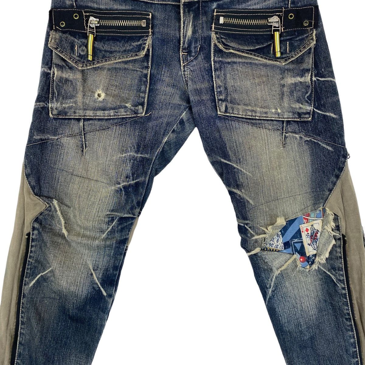 Japanese Brand ✨PPFM multi zipper inspired Undercover jeans Size US 31 - 5 Thumbnail