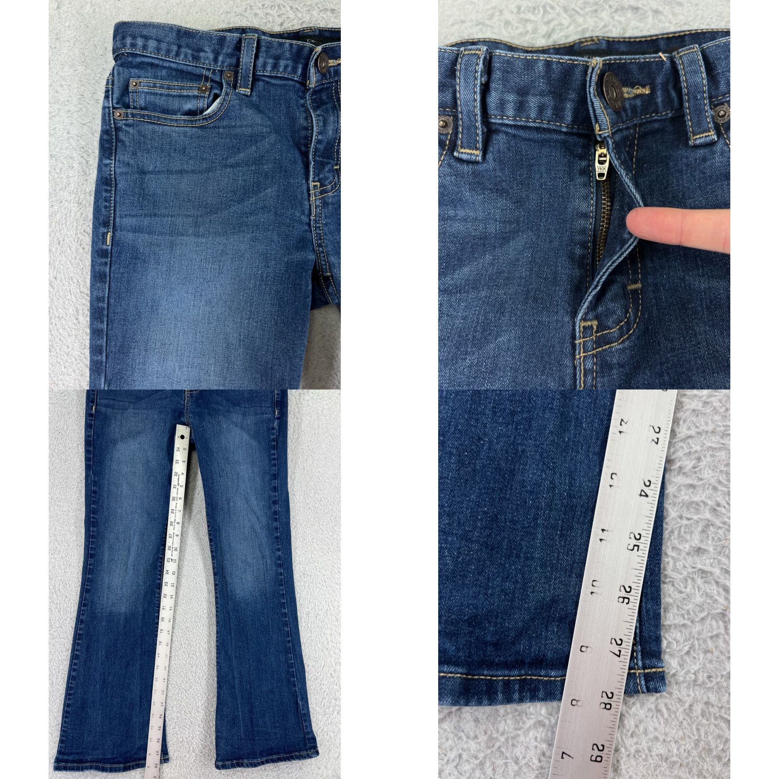 Calvin Klein Calvin Klein Jeans Women 6 Blue Denim Flared Medium Wash 28 Inseam 5-Pocket Distressed Zip Rise Cotton Blend Modern Classic Womens Size 28" / US 6 / IT 42 - 8 Thumbnail