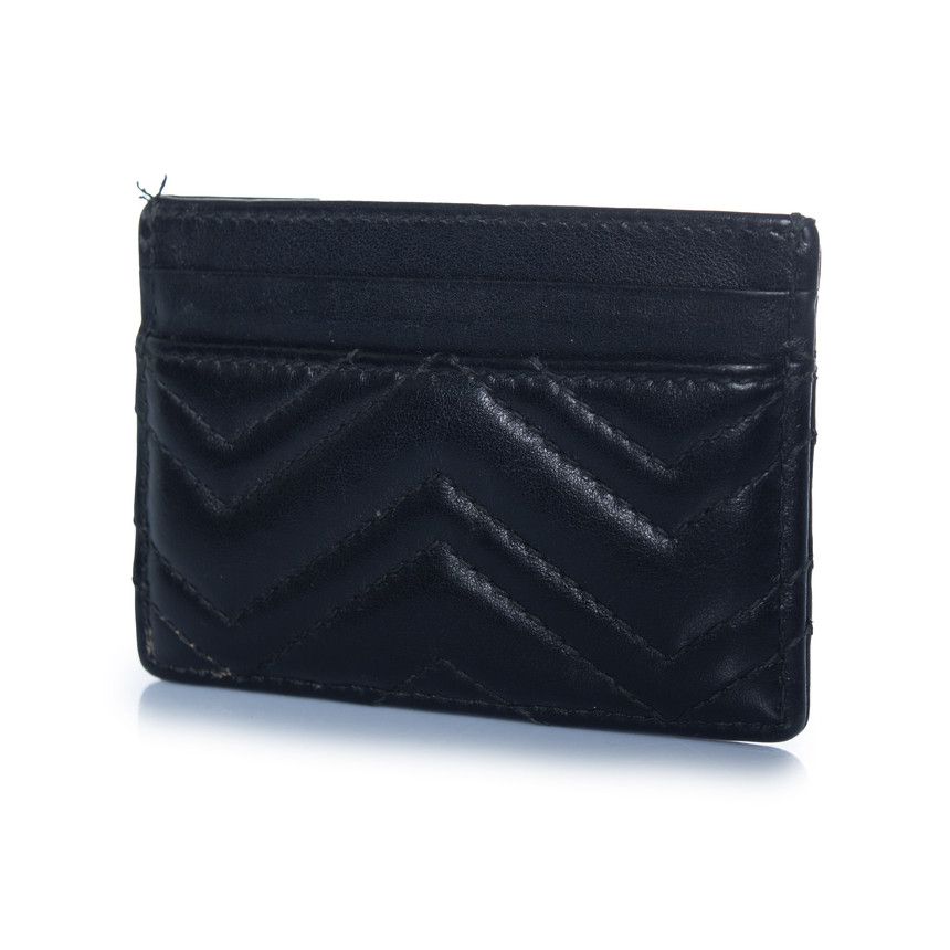 Gucci Gucci, GG Marmont card holder in black Size ONE SIZE - 2 Thumbnail