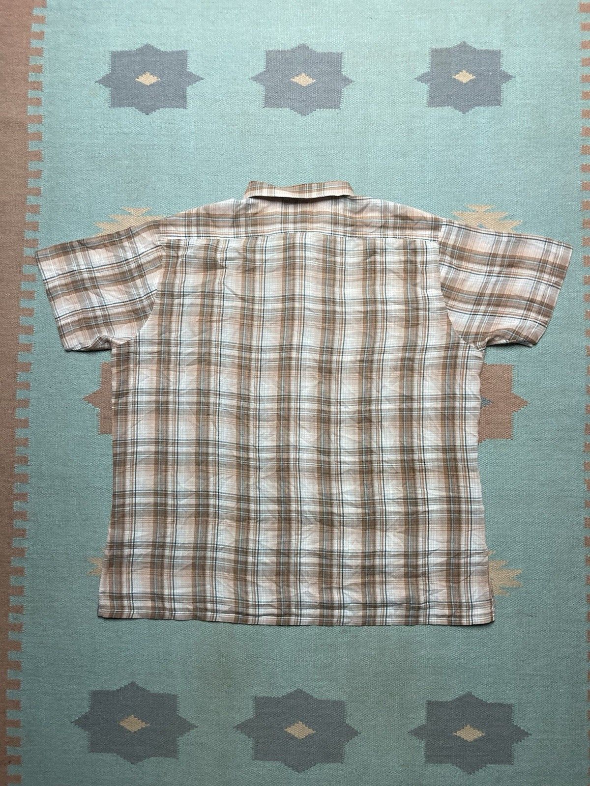 Vintage 70s button shirt plaid poly cotton lightweight JCPenney XL Size US XL / EU 56 / 4 - 6 Thumbnail