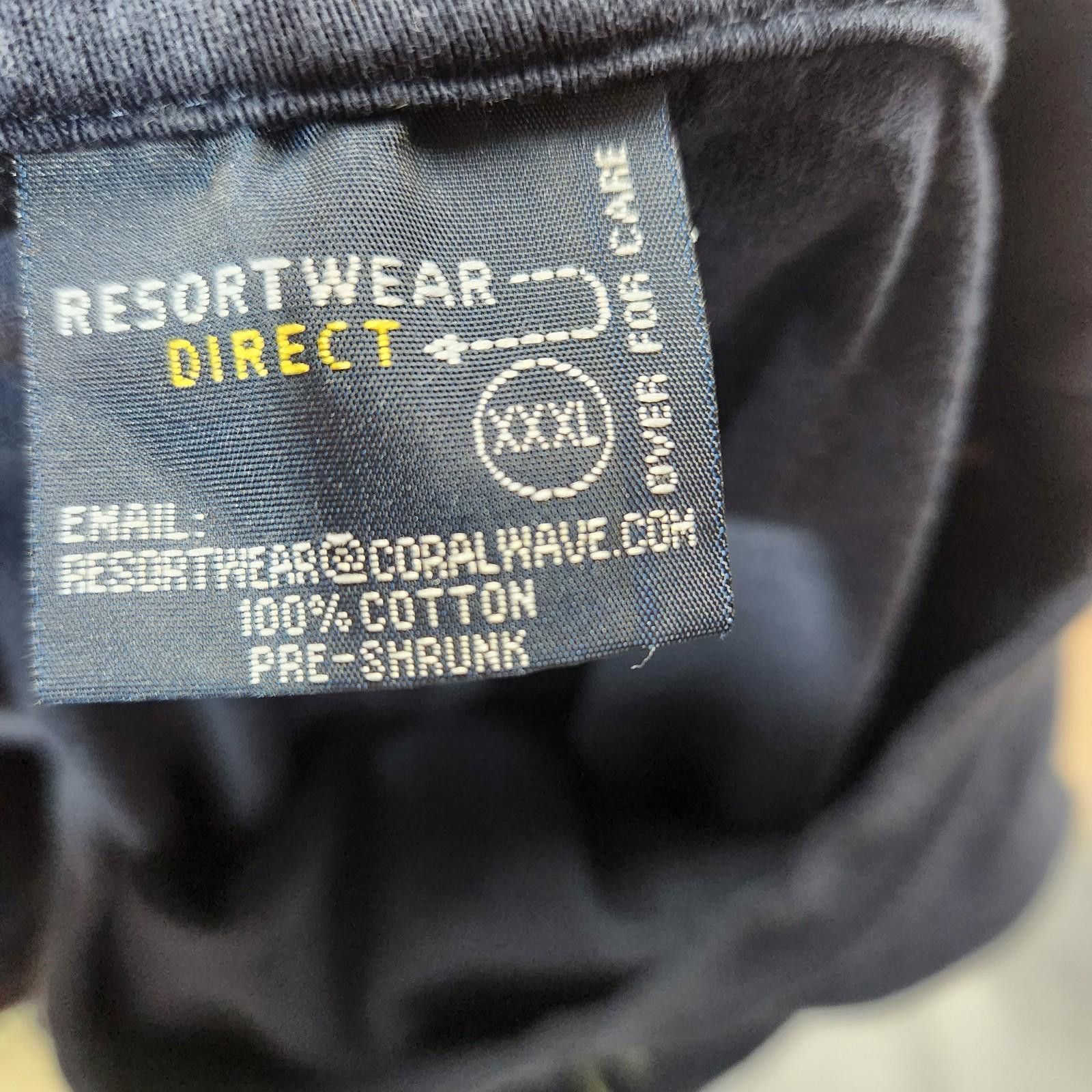 Designer Resortwear Direct Embroidered Bahamas Tshirt Blue Size 3XL Size US XXL / EU 58 / 5 - 5 Thumbnail
