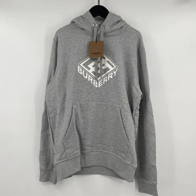 Burberry Burberry Gray Cotton Long Sleeve Hoodie Size US S / EU 44-46 / 1 - 1 Thumbnail