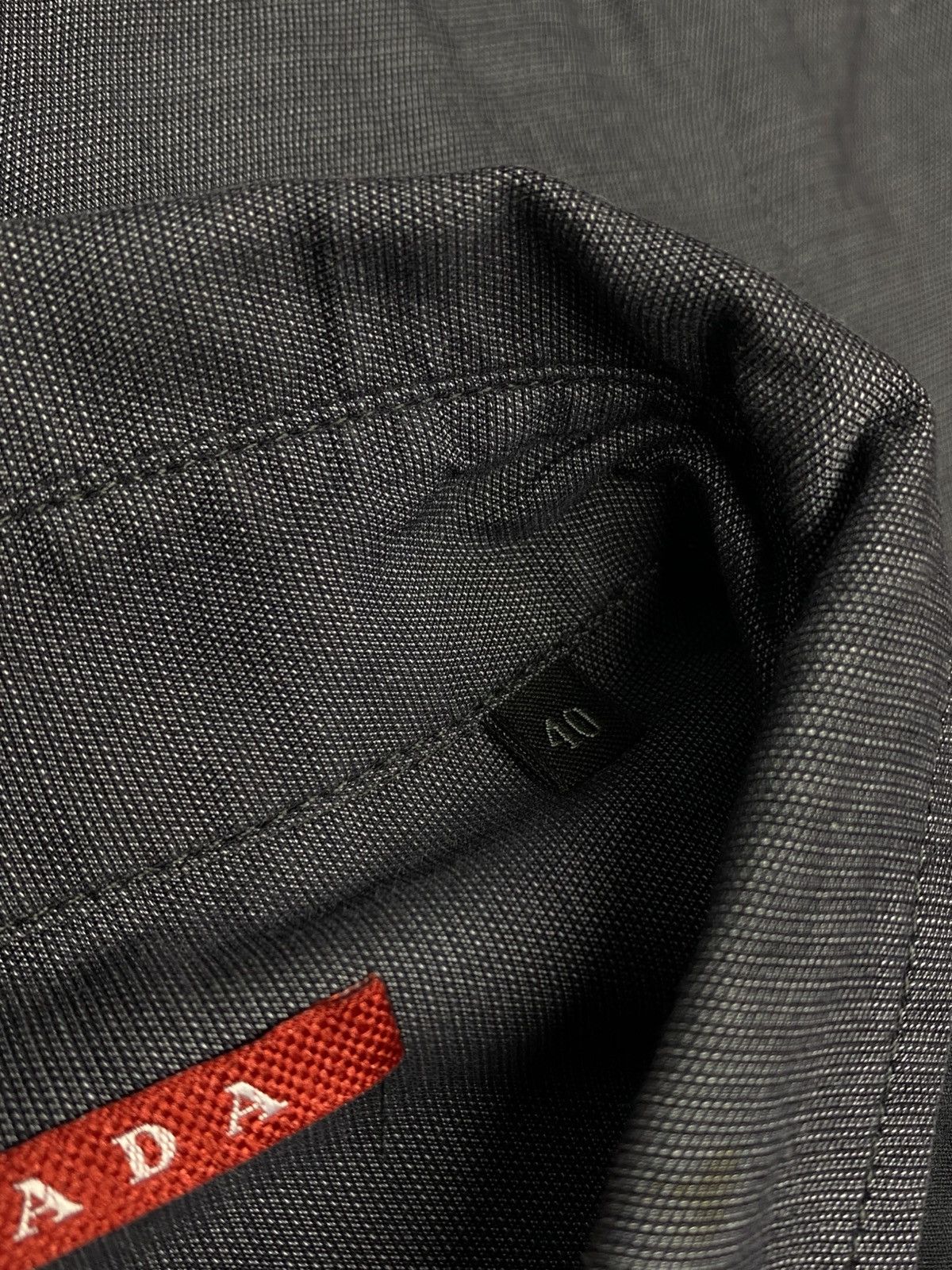 Prada Prada Dark Grey Black Tab Long Sleeve Button Up Shirt Size US M / EU 48-50 / 2 - 17 Thumbnail