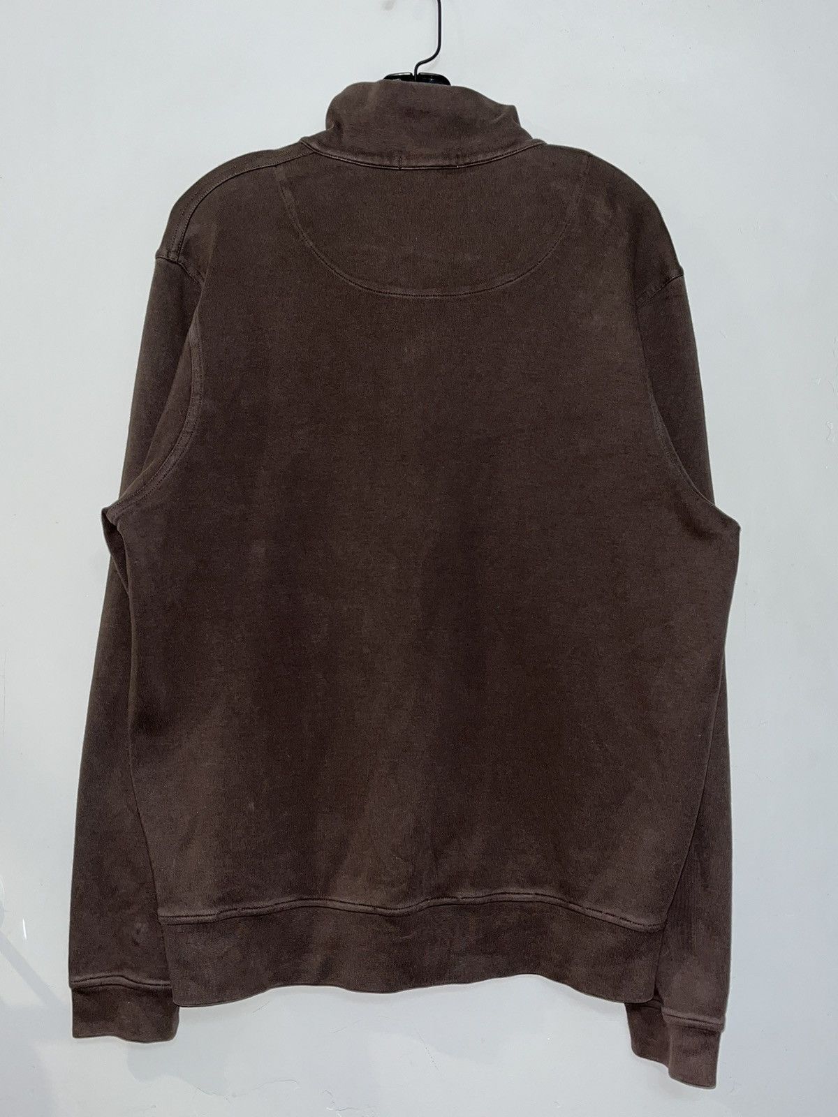 Vintage Earth Tone Brown Designer Burberry London 1/4 Zip Up Sweater
