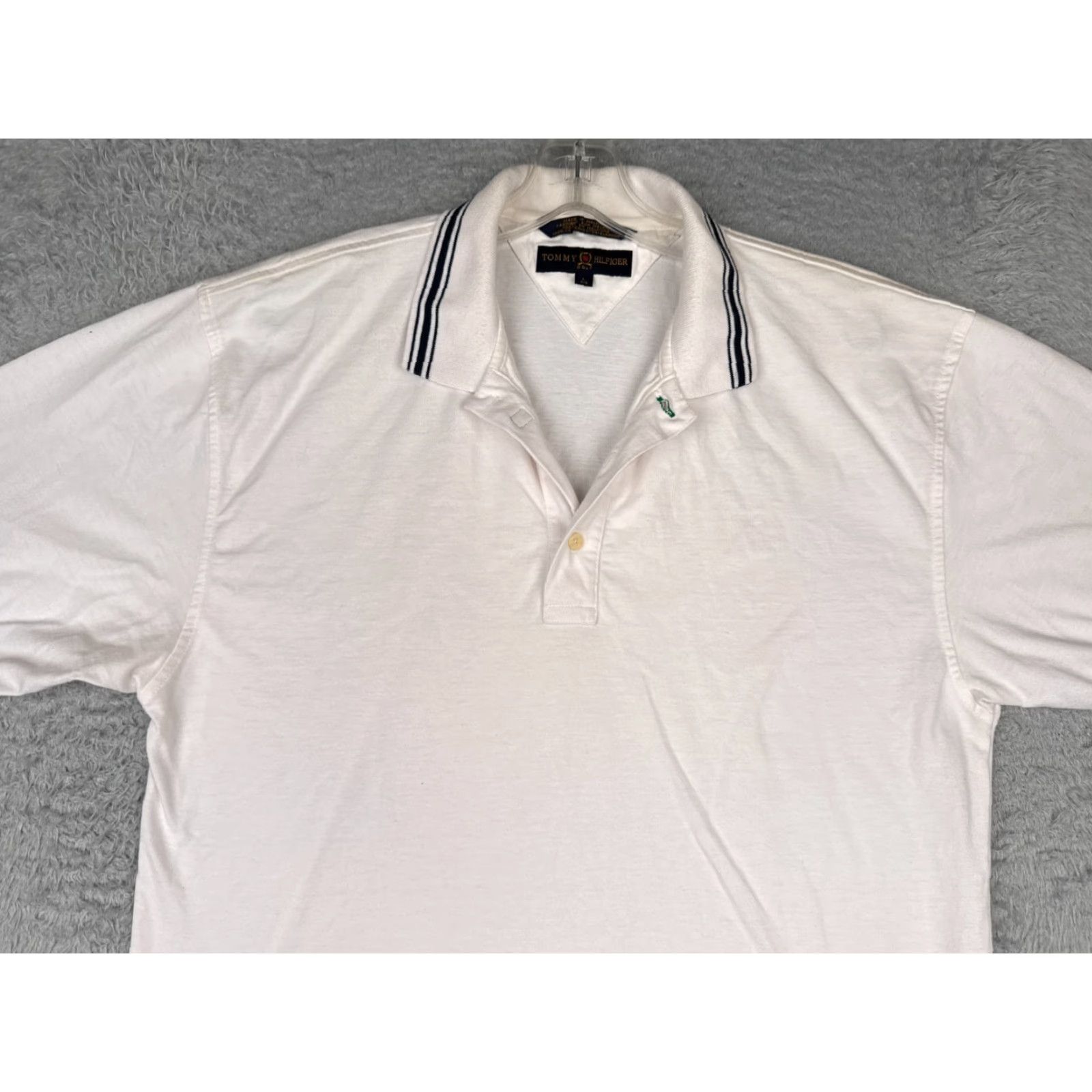 Tommy Hilfiger Tommy Hilfiger Shirt Adult Large White 100% Cotton Short Sleeve Polo Size US L / EU 52-54 / 3 - 4 Thumbnail