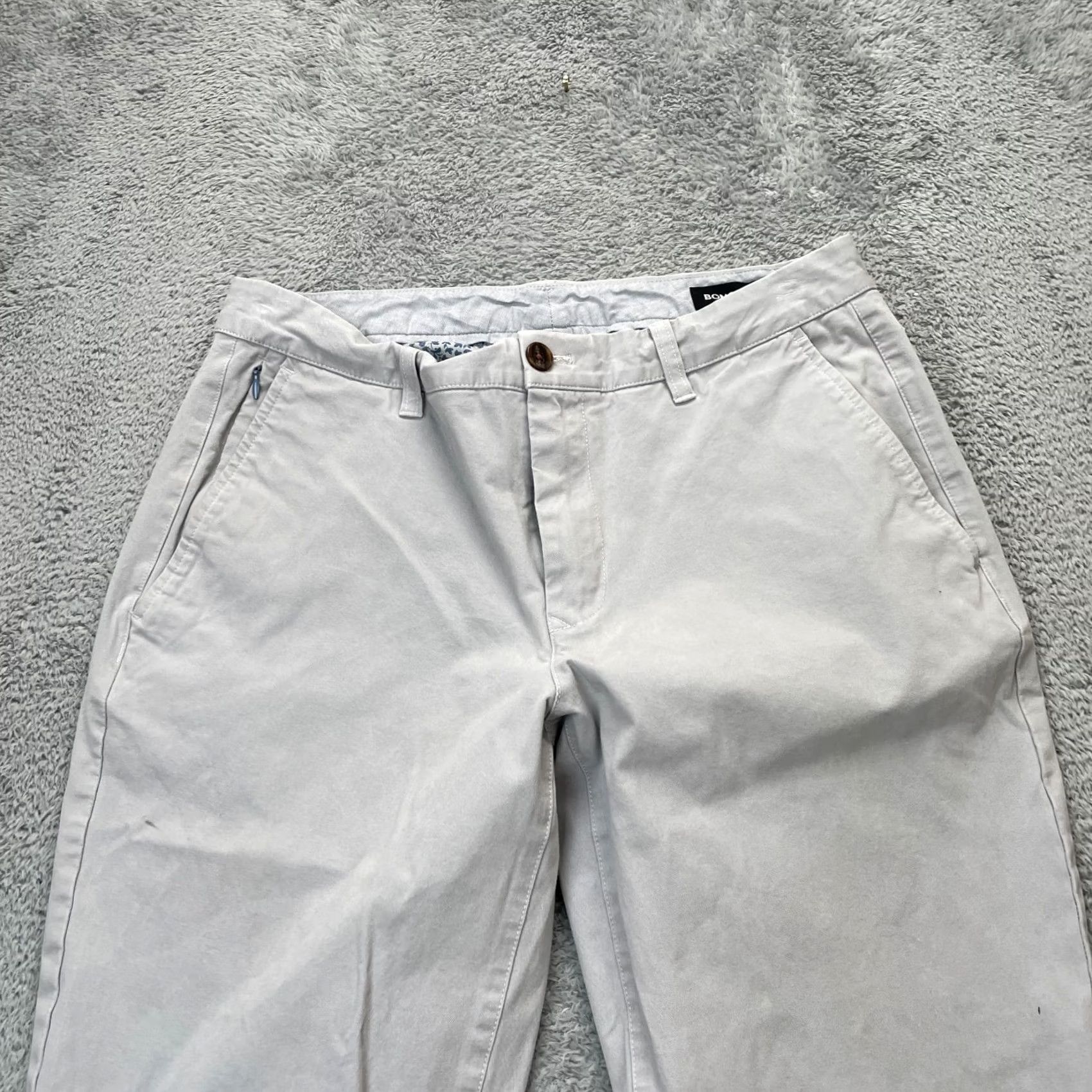 Bonobos Bonobos Pants Mens 32x30 Gray Chino Straight Leg Cotton Stretch Resort Wear Golf Size US 32 / EU 48 - 7 Thumbnail