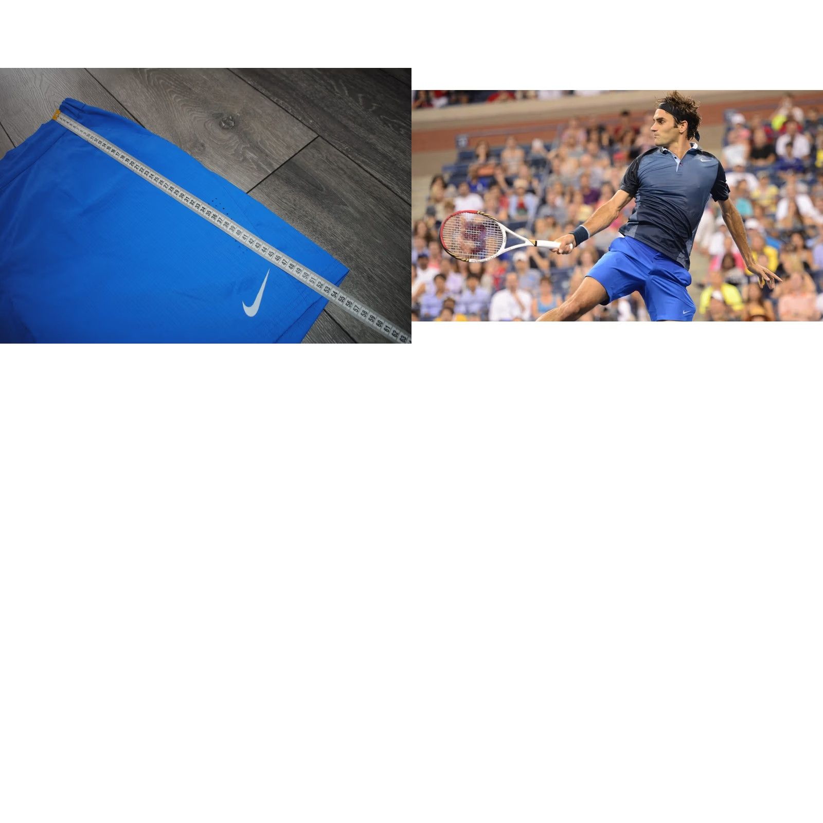 Nike VINTAGE NIKE ROGER FEDERER RF 2013 US OPEN PREMIER TWILL MEN'S TENNIS SHORTS XL BLUE Size US 36 / EU 52 - 9 Thumbnail