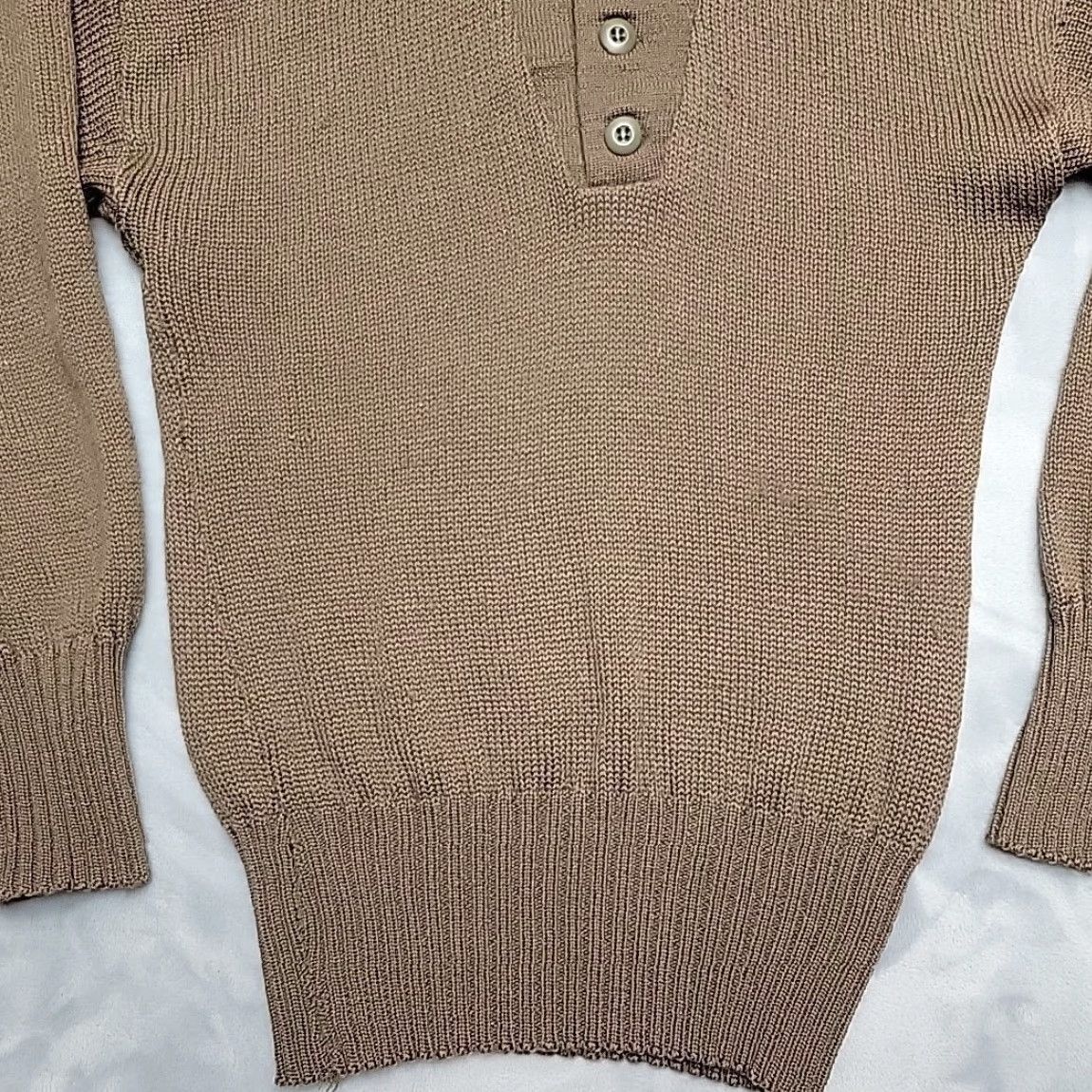 Vintage VINTAGE US Military Wool Sweater Mens M Brown Pullover Ilana Knitwear 90s Size US M / EU 48-50 / 2 - 2 Thumbnail