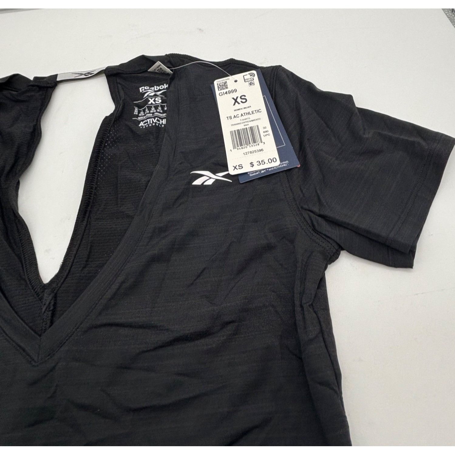 Reebok Reebok Women's Activchill Athletic T-Shirt in Black, Sz. XS Size XS / US 0-2 / IT 36-38 - 9 Thumbnail