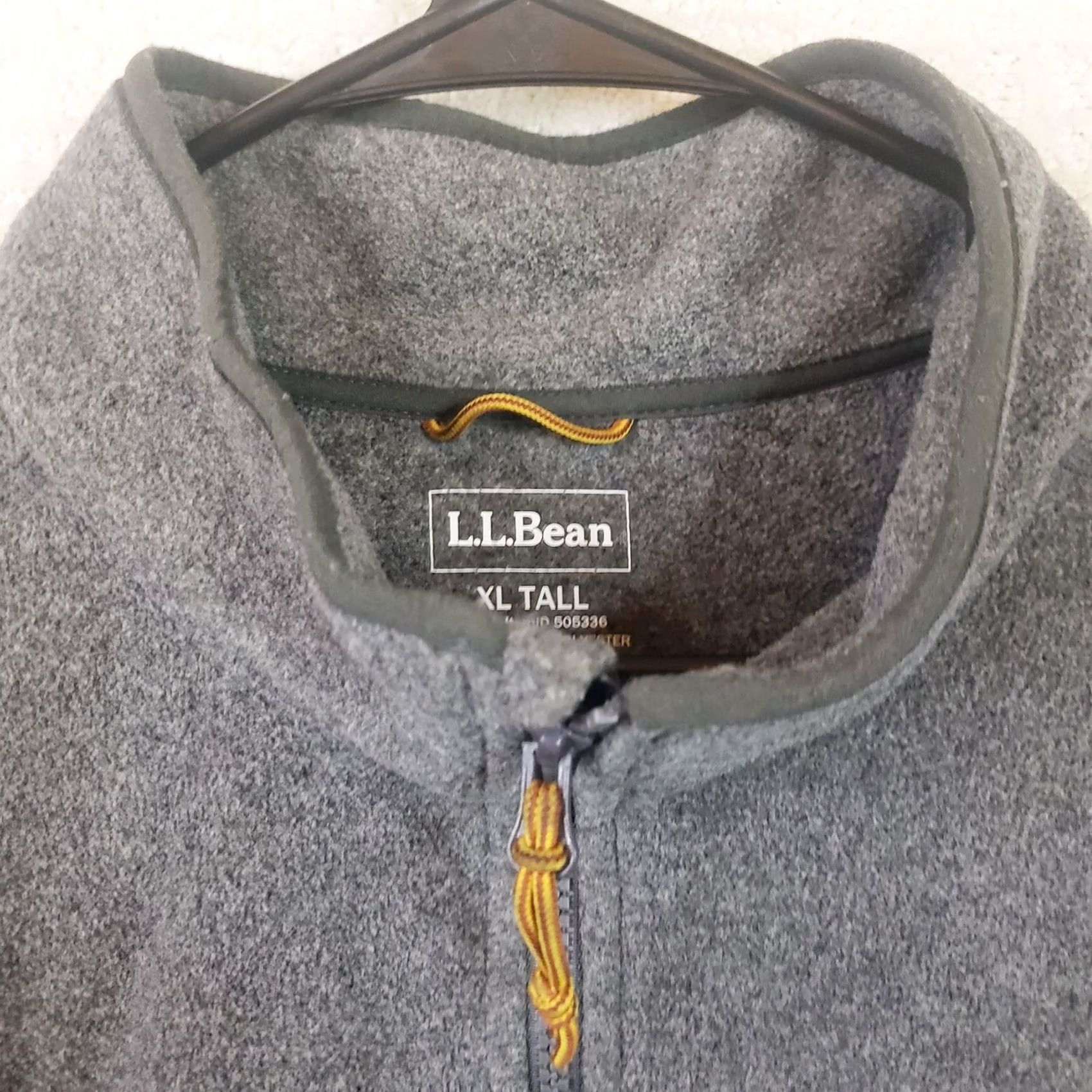 Vintage LL Bean Classic Fleece Jacket Heather Gray Full Zip XL Tall Men Size US XL / EU 56 / 4 - 7 Thumbnail