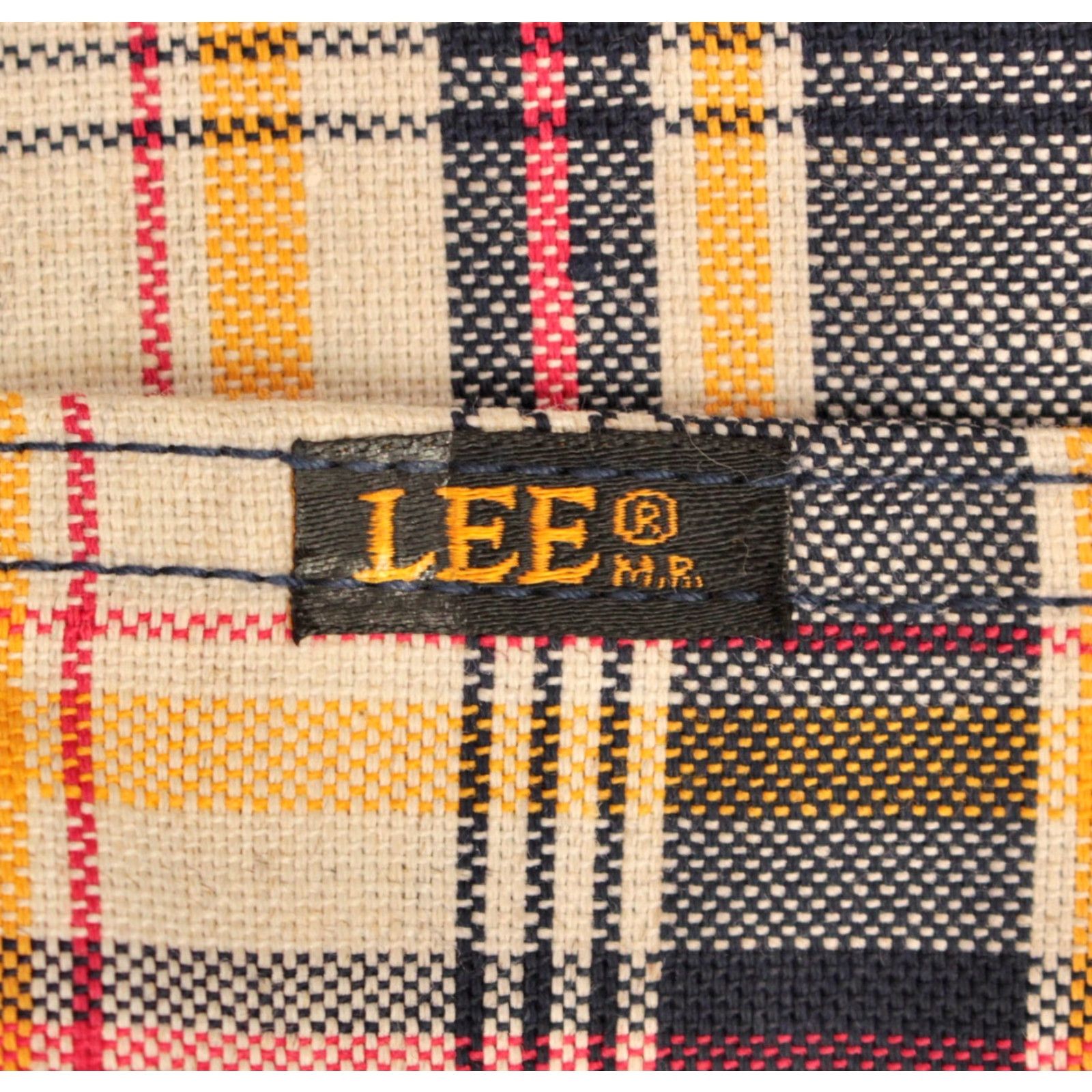 Lee LEE Pants 30x32 Mens Vintage 1970s Yellow Blue Plaid Cotton Polyester Blend Inseam 32 Straight Leg Size 30 Shakespeare? Size US 30 / EU 46 - 5 Thumbnail