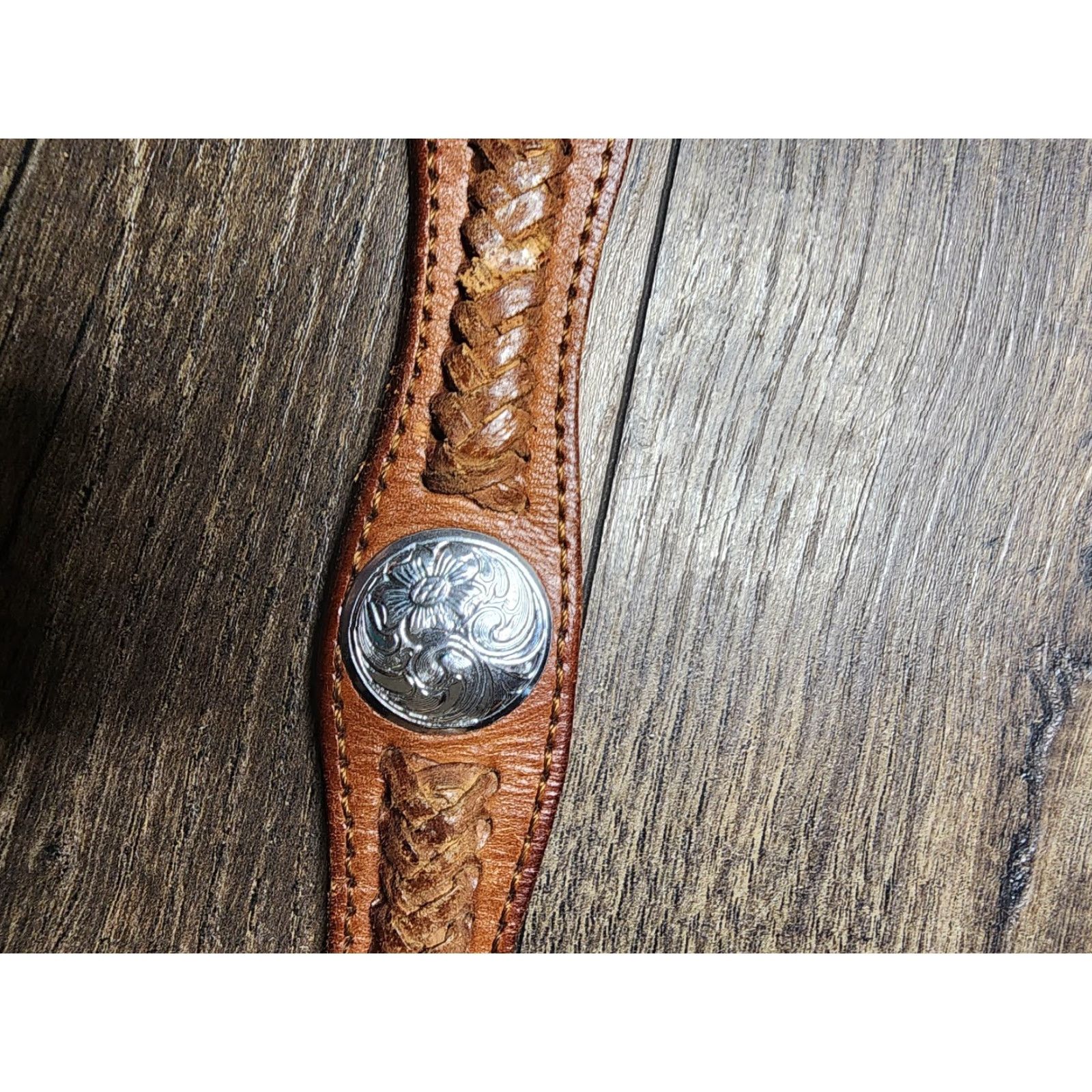 Vintage Frederic Remington Art Museum The Broncho Buster Belt Buckle Size 26 Leather Silver Cowboy & Western Vintage Original Mens/Unisex Size ONE SIZE - 4 Thumbnail