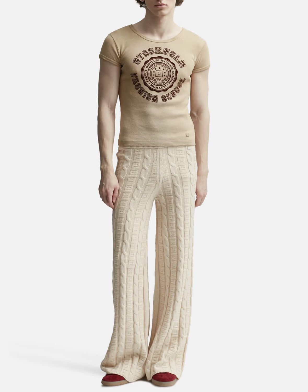 Acne Studios Acne Studios Cable Wool Trousers - New Size US 28 / EU 44 - 1 Thumbnail