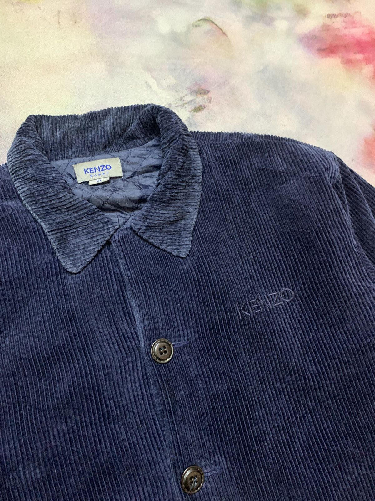 KENZO HOMME Velour Corduroy Quilted Jacket