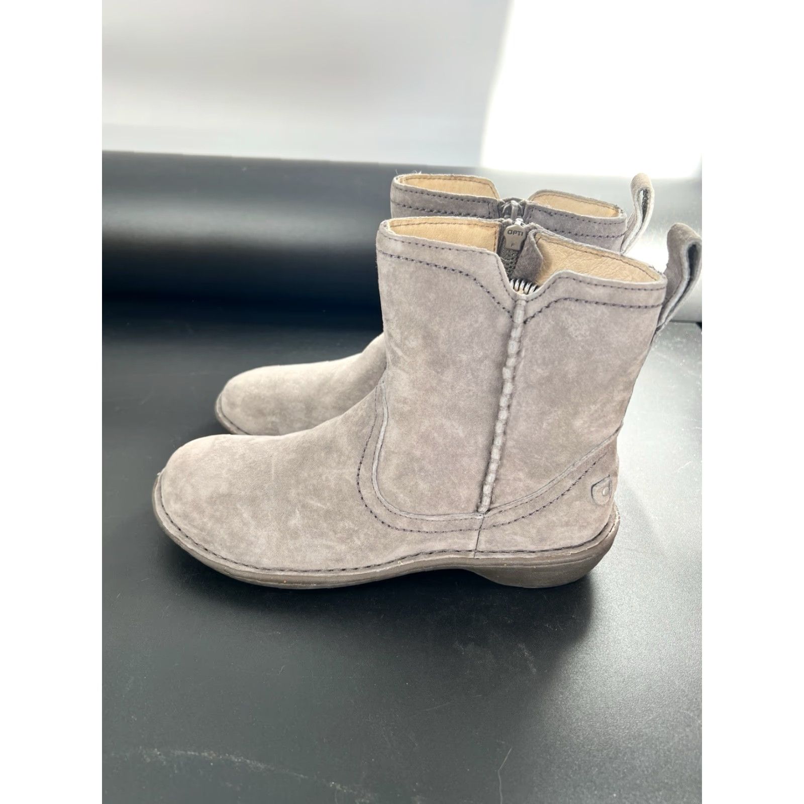 Ugg UGG Womens Neevah Boots - Bootie - Beige Tan Suede - Size 7 - Zip Closure - Shearling Lined - Cushioned Insole - Ankle Bootie - Womens Size US 7 / IT 37 - 2 Thumbnail