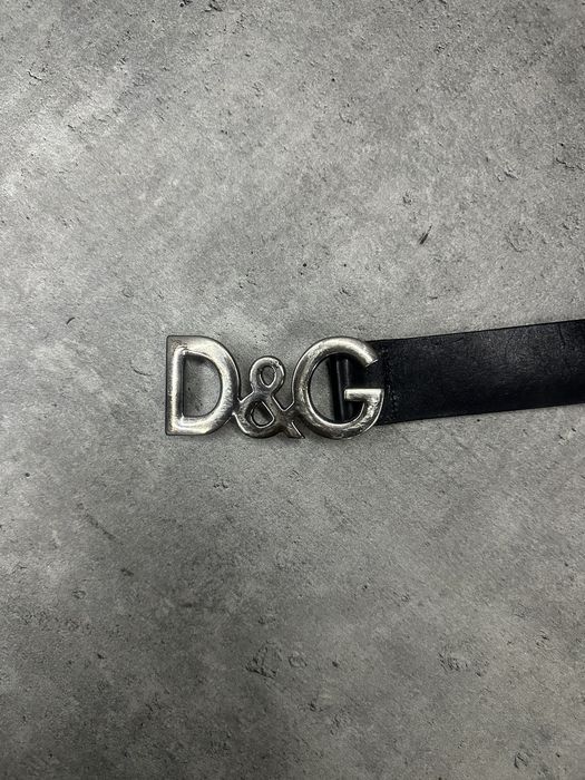 Dolce & Gabbana White Black Patchwork Gold Metal Buckle Belt
