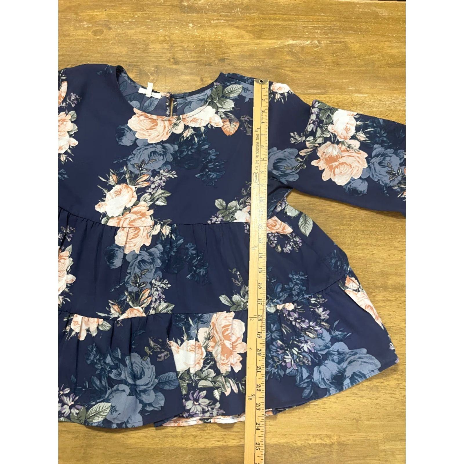 Vintage Maurices Blouse Women's Large Purple Floral Long Sleeve Pullover Casual Regular Size L / US 10 / IT 46 - 7 Thumbnail