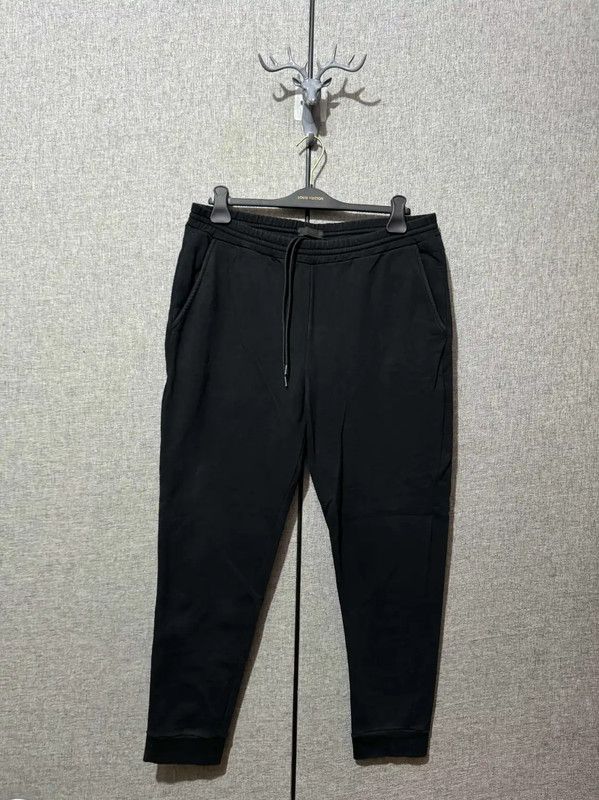Prada Prada Black Cotton Logo Embroidered Casual Pants Size US 36 / EU 52 - 1 Thumbnail