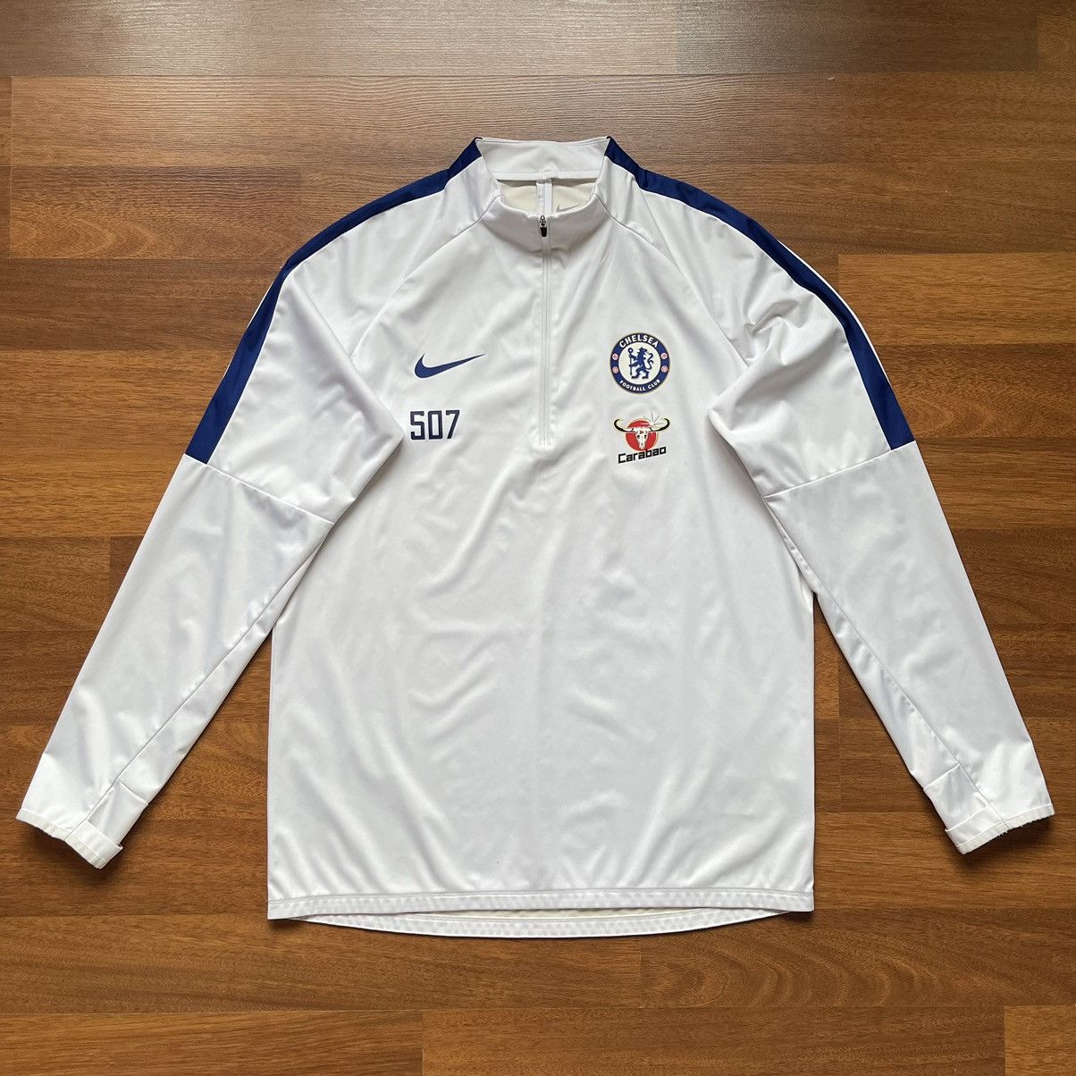 CHELSEA NIKE 2017/2018 SOCCER SQUAD DRILL 1/4 ZIP TRACK TOP