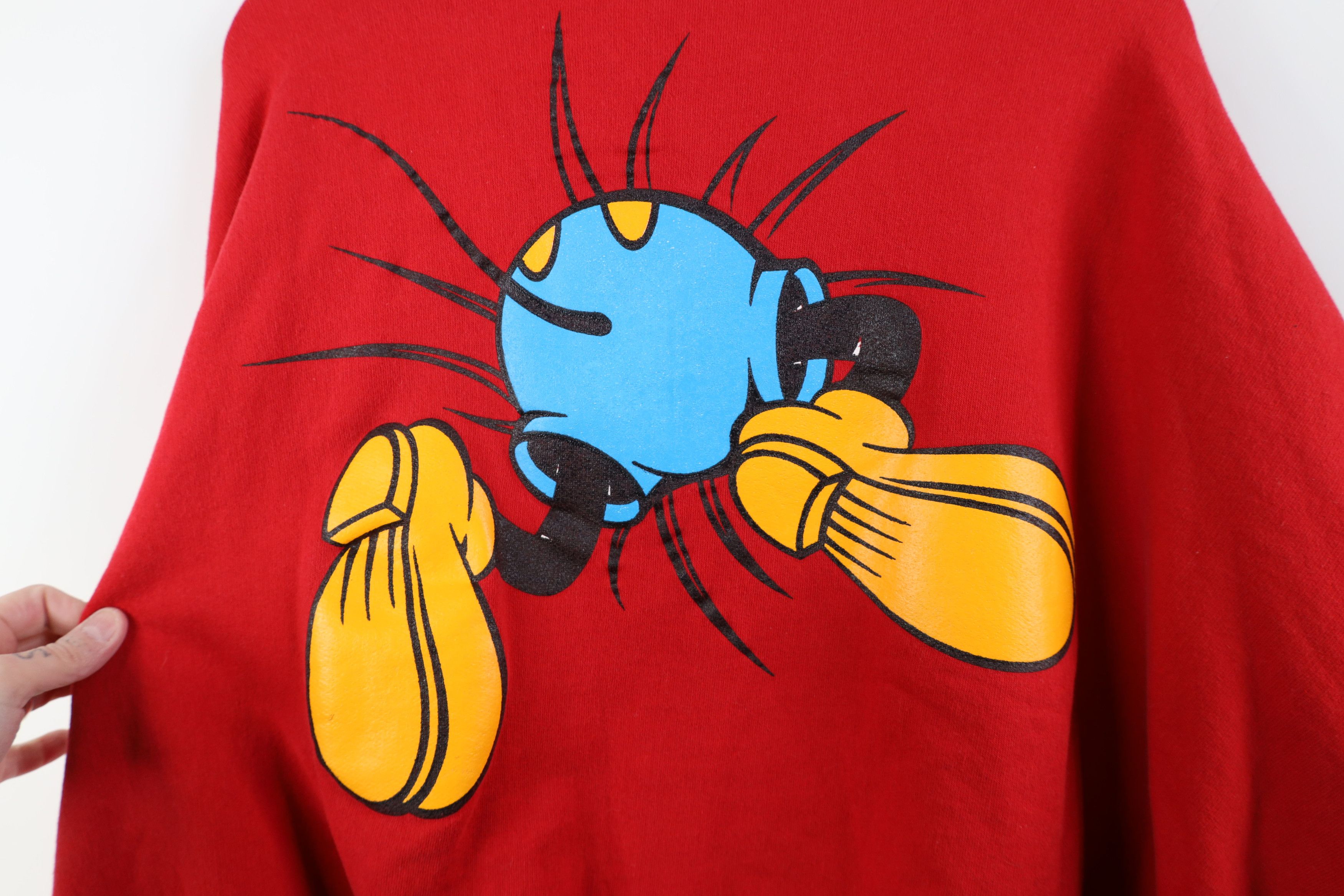 Disney Vintage 90s Disney Faded Jumbo Print Mickey Mouse Sweatshirt Size ONE SIZE - 11 Thumbnail