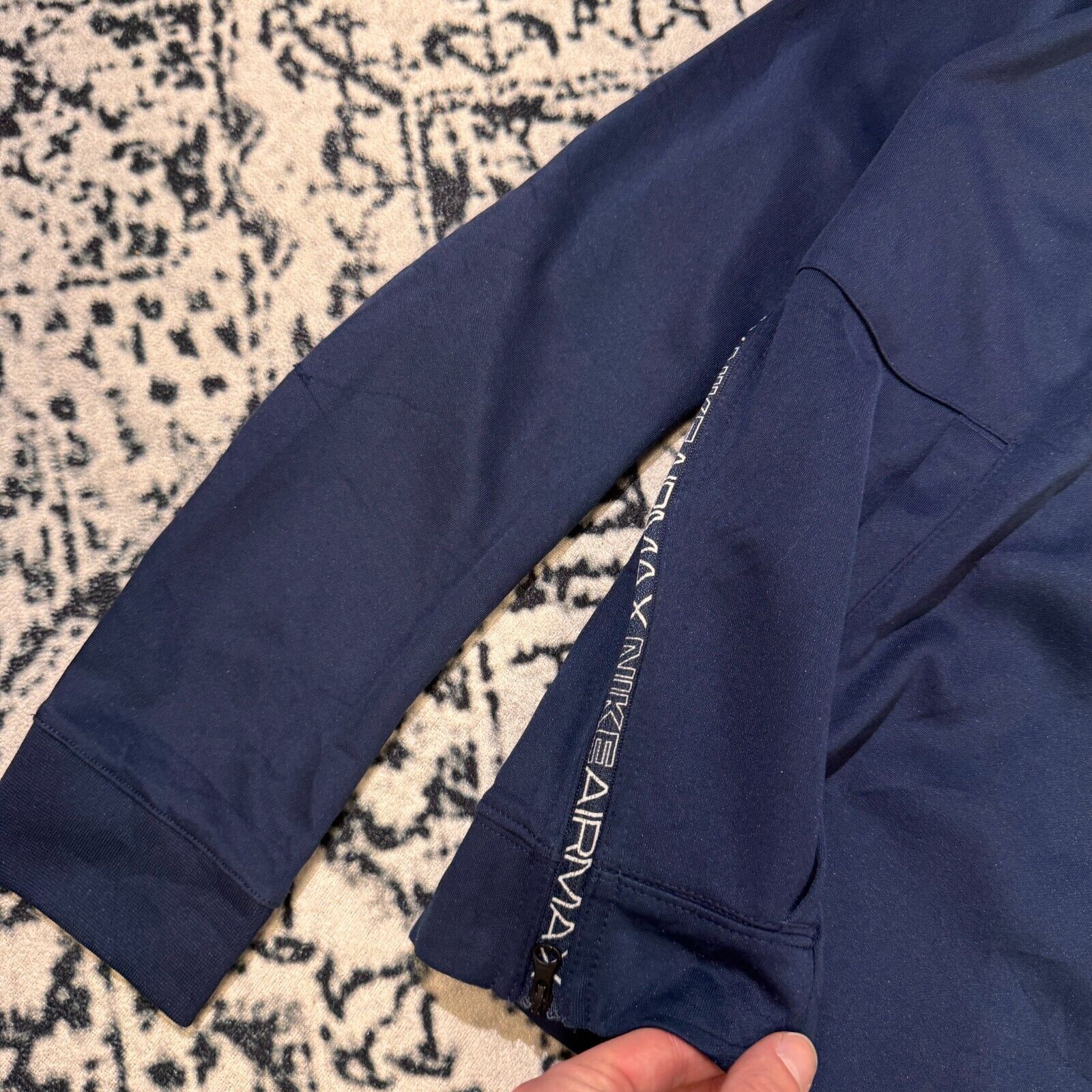 Nike × Vintage Vintage Nike Navy Blue Polyester Hoodie Size S Y2K 90s Size US S / EU 44-46 / 1 - 7 Thumbnail