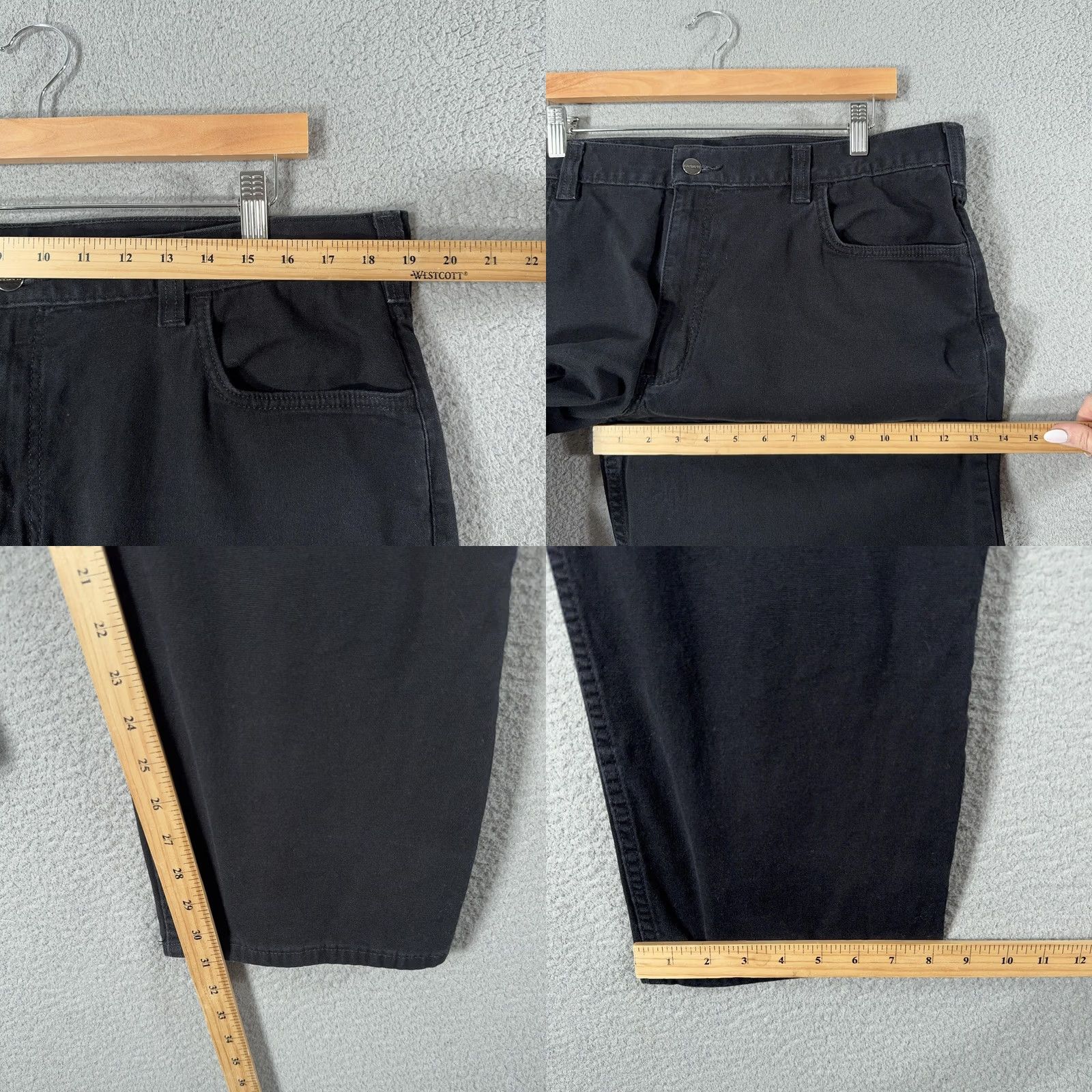 Carhartt Carhartt Rugged Flex Rigby Mens 38x31 Black Canvas 5 Pocket Relaxed Fit Pants Size US 38 / EU 54 - 8 Thumbnail