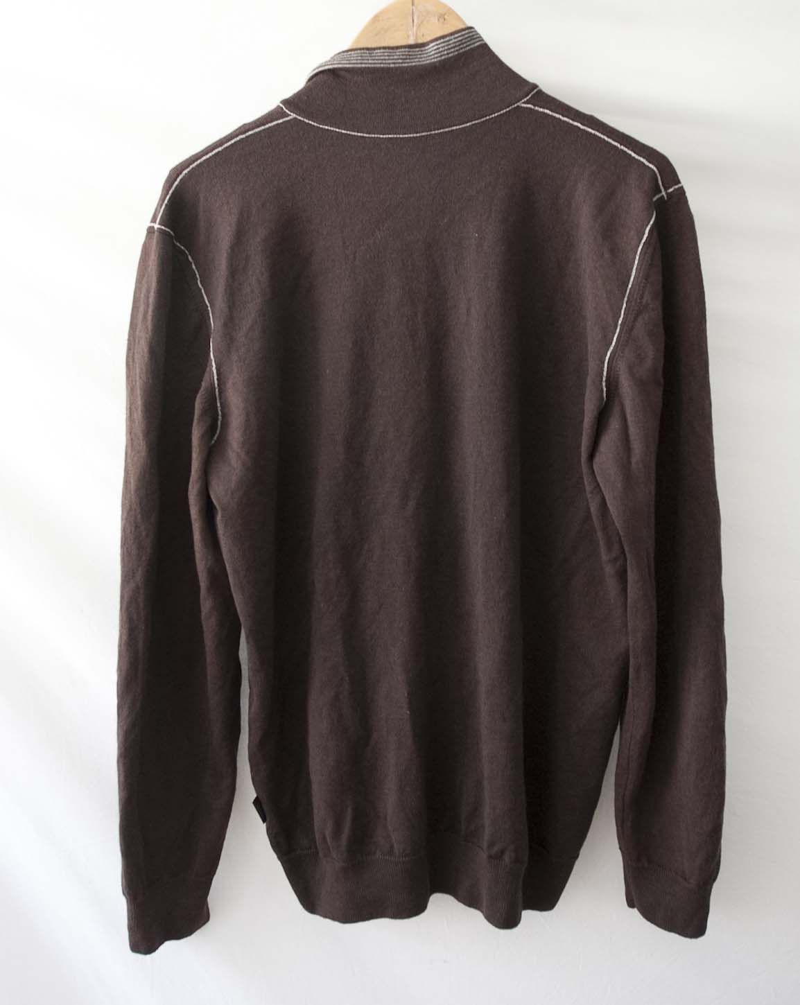 Armani Armani Collezioni Sweater Full Zip Wool Size M Brown Size US M / EU 48-50 / 2 - 8 Thumbnail