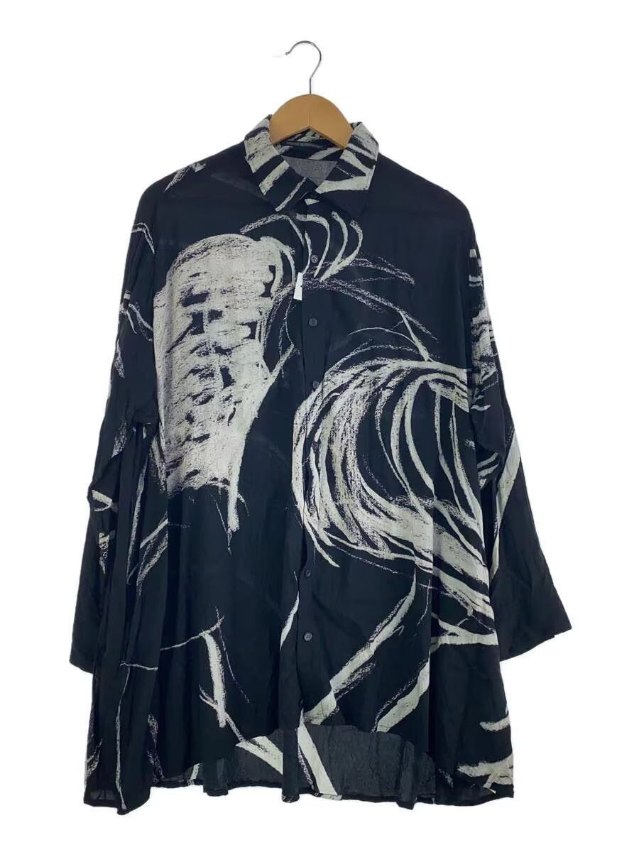 Image of Black Scandal Yohji Yamamoto Rayon Long Shirts Nc-B54-200, Men's (Size Small)