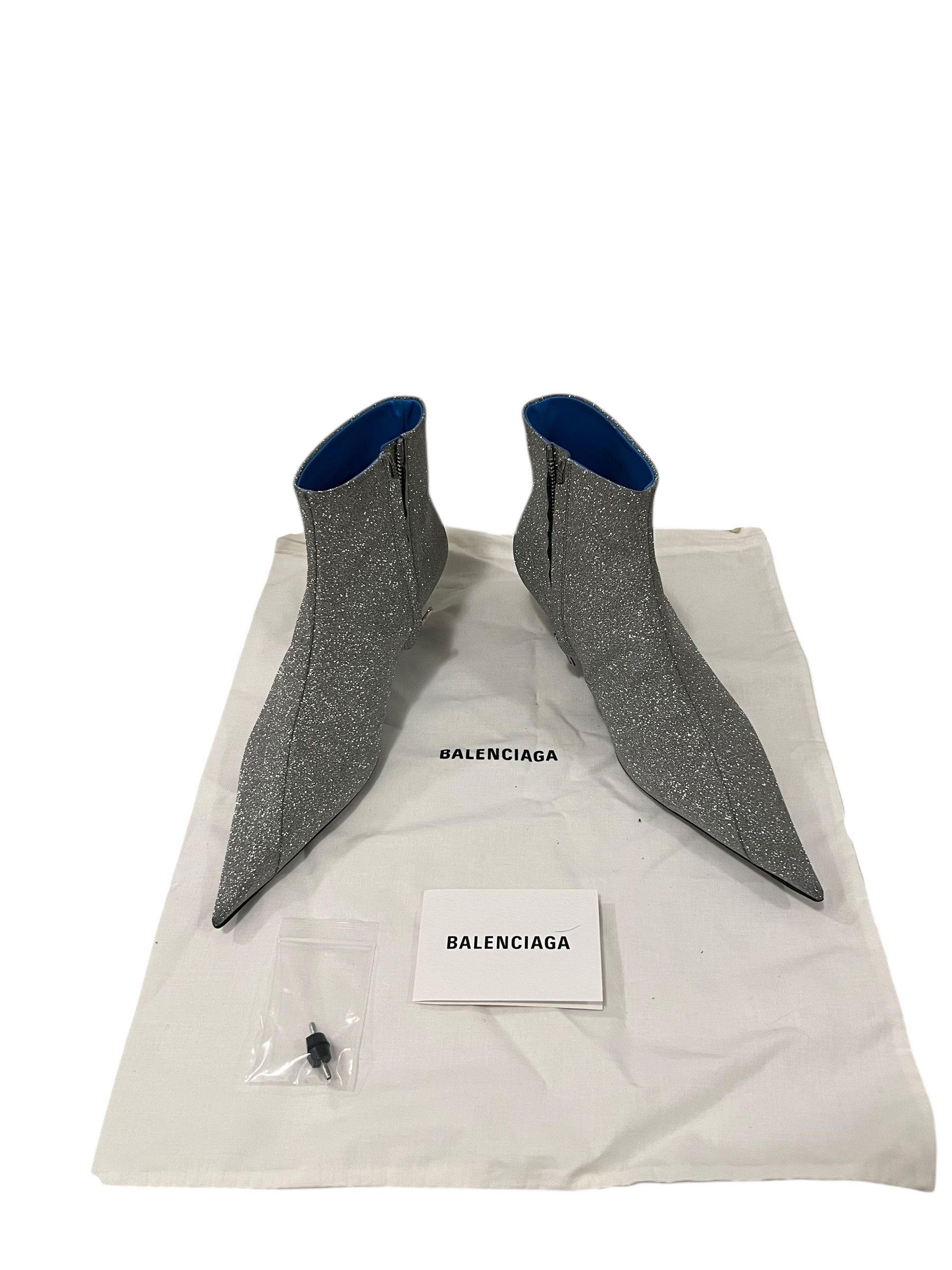 Balenciaga Balenciaga Knife Glitter boot heel Size US 7 / IT 37 - 1 Thumbnail