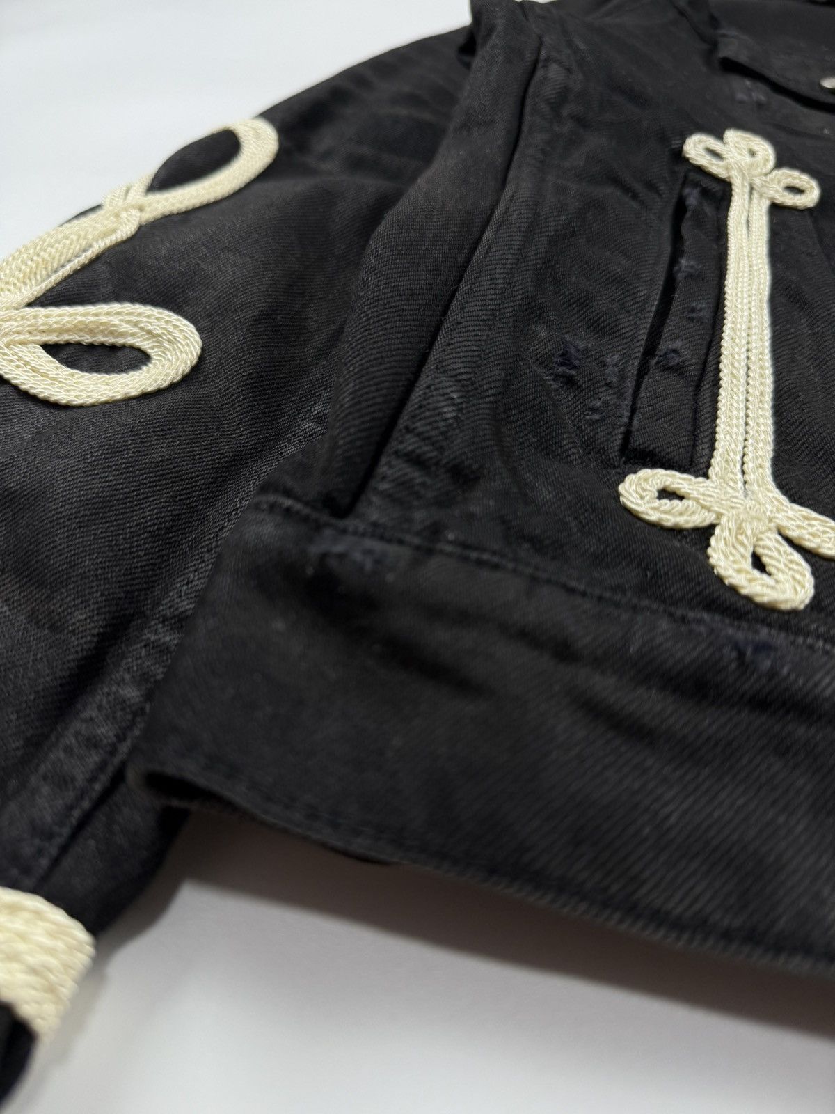 Amiri Amiri Roping Embroidered Denim Trucker Jacket Size US M / EU 48-50 / 2 - 7 Thumbnail