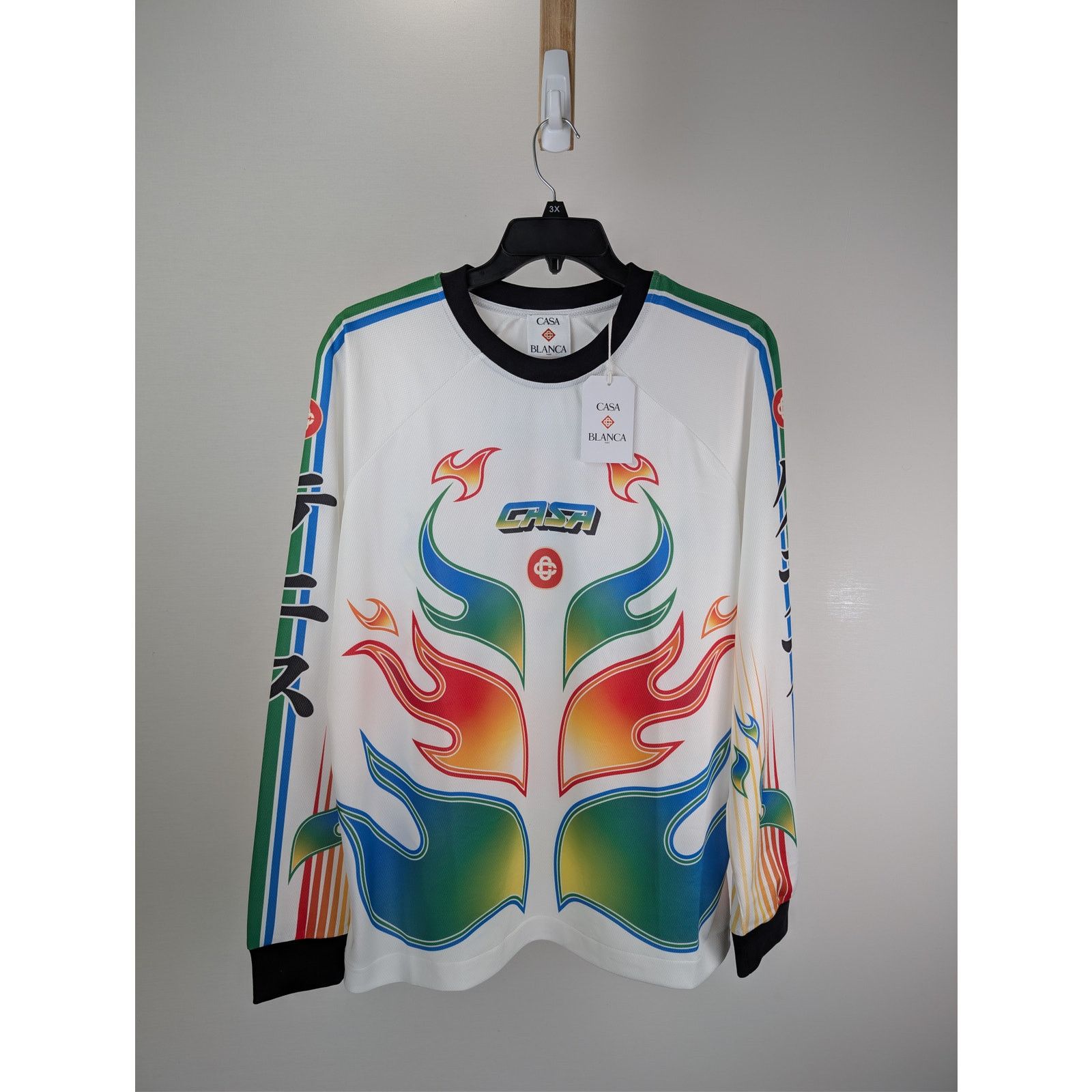 Casablanca o1rshd1 Sleeve Football Tee Perforated Jersey Sweatshirt Size US XL / EU 56 / 4 - 1 Thumbnail