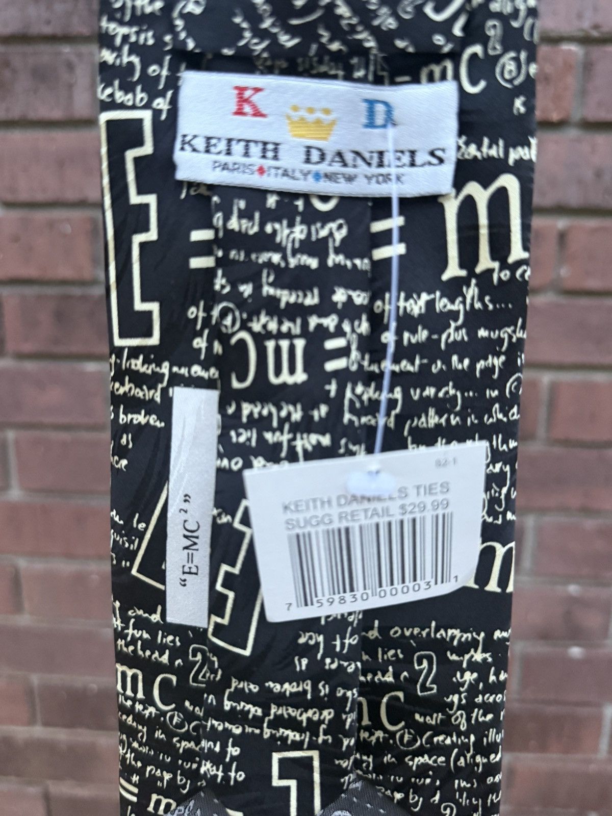 Other Albert Einstein Scientist Chemistry Silk Neck Tie Size ONE SIZE - 6 Thumbnail