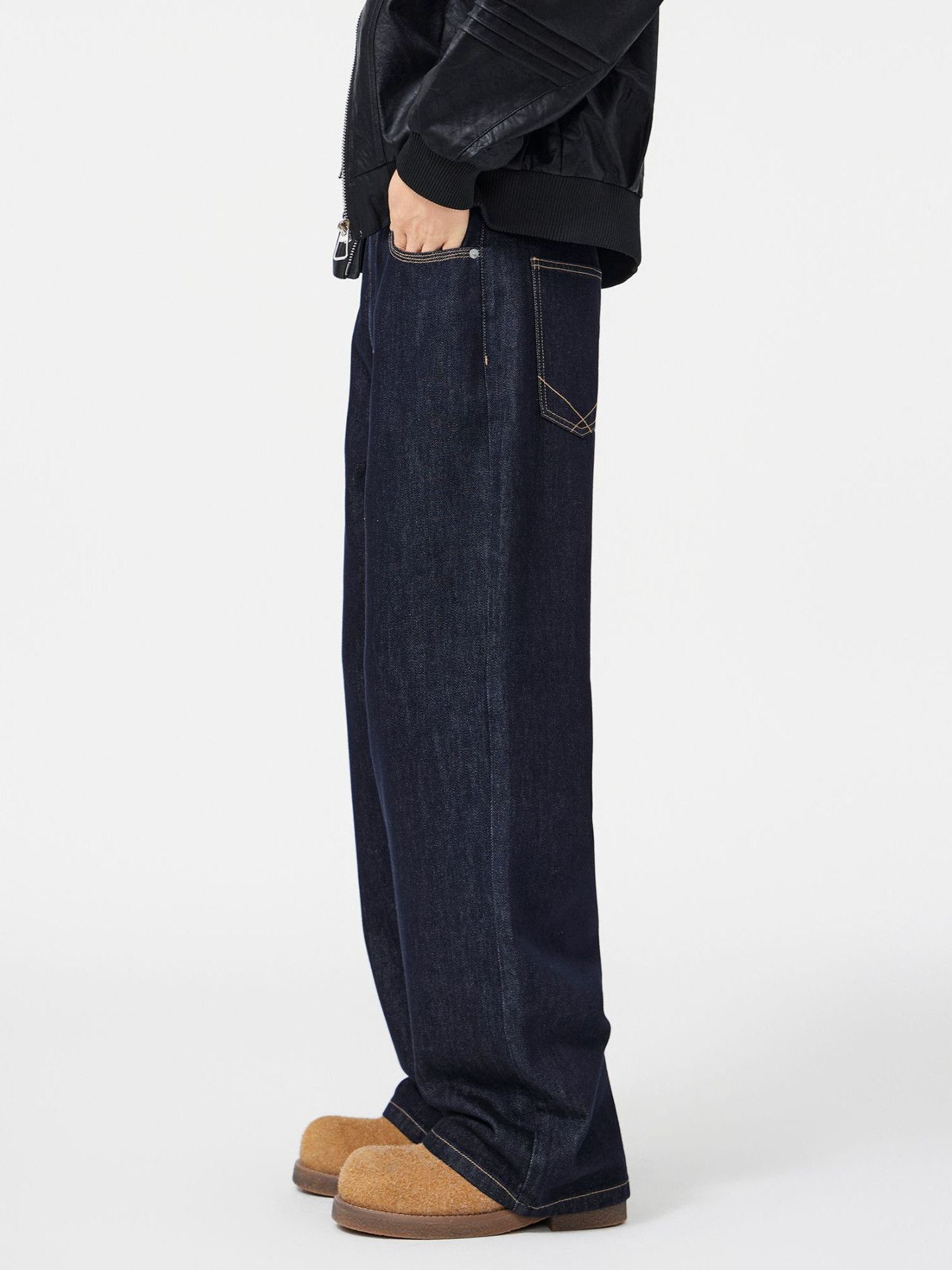 Japanese Brand Men's washed Cleanfit street Vibe straight leg jeans Size US 32 / EU 48 - 4 Thumbnail