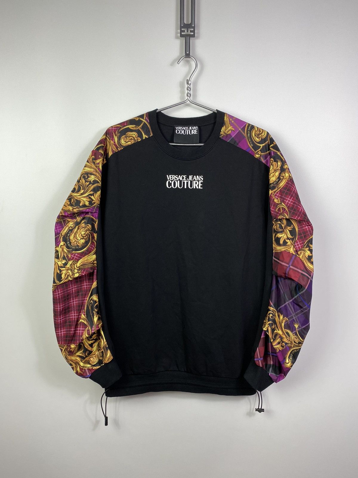 Versace Jeans Couture Center Logo Contrast Detail Sweatshirt